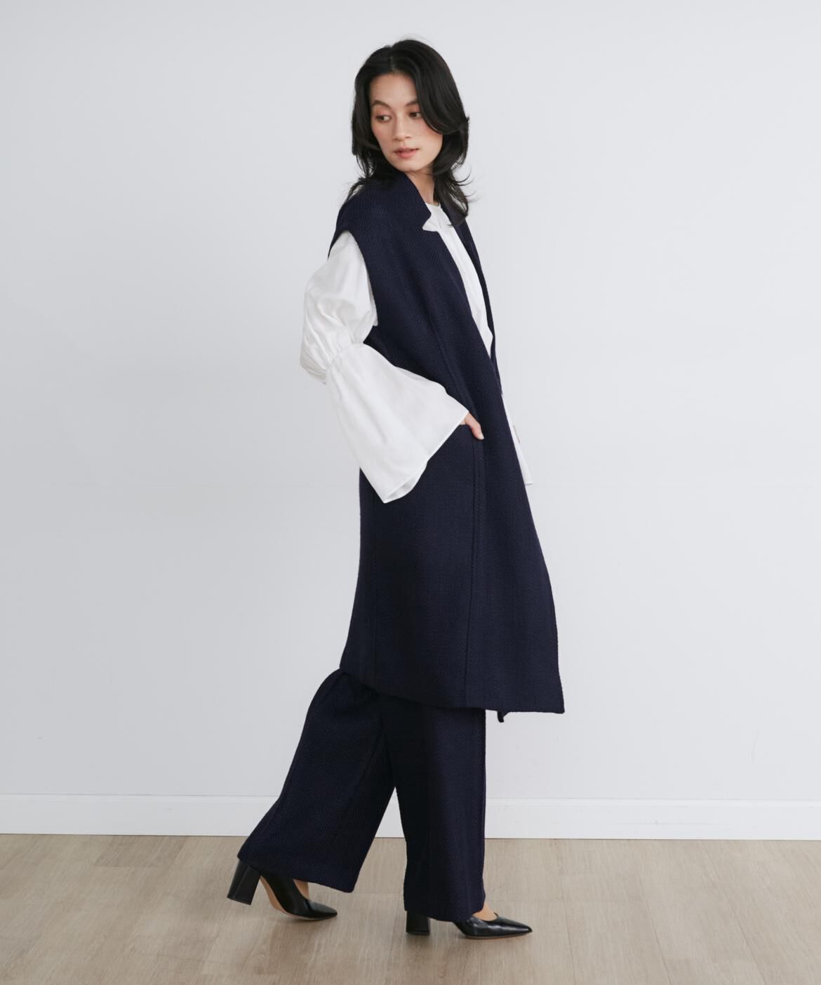 INED「シャーリングギャザーブラウス《la veille by SUPERIOR CLOSET》」|シャツ・ブラウス|