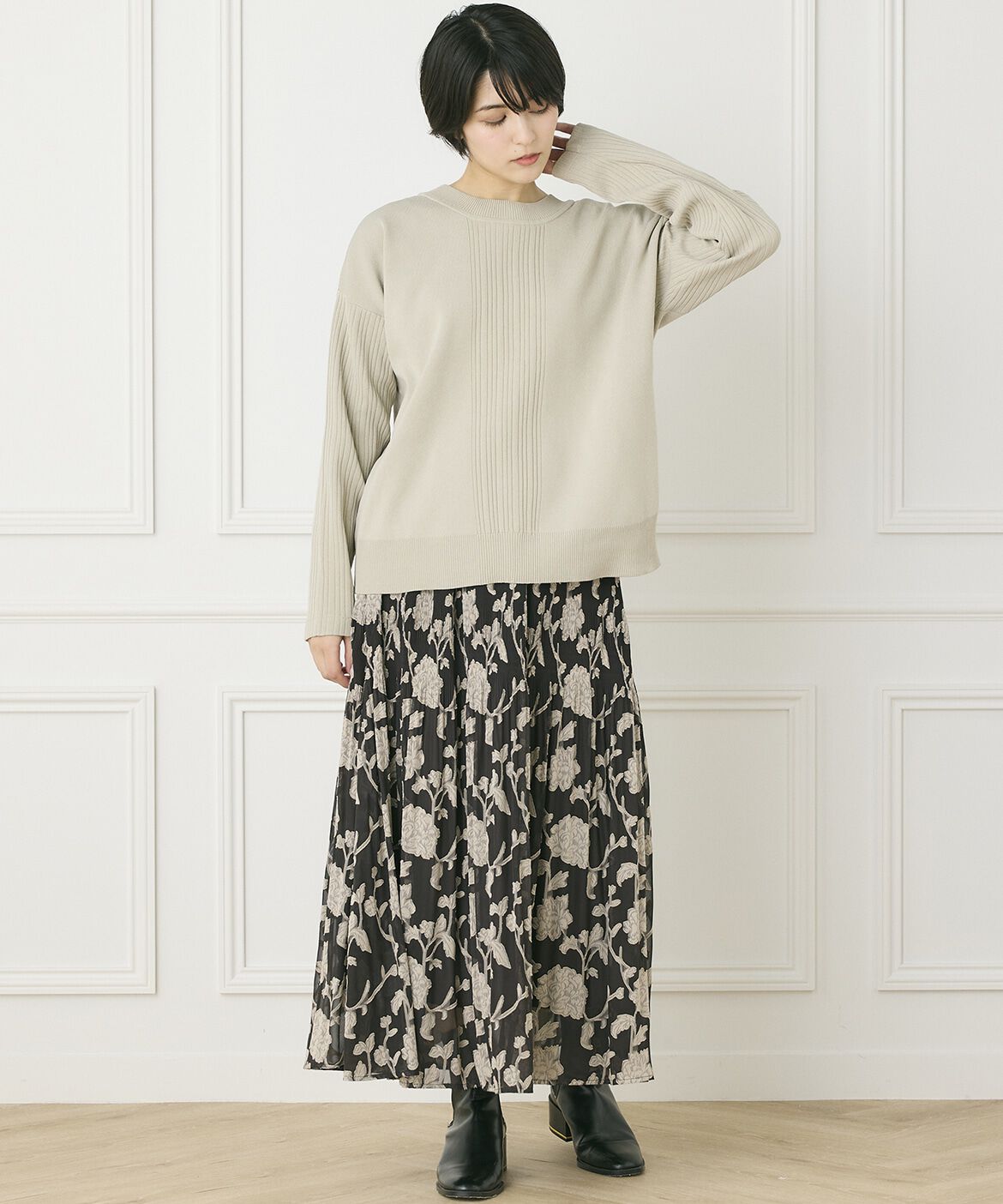 INED「《INED CLARO》2WAYクルーカーディガン」|カーディガン|