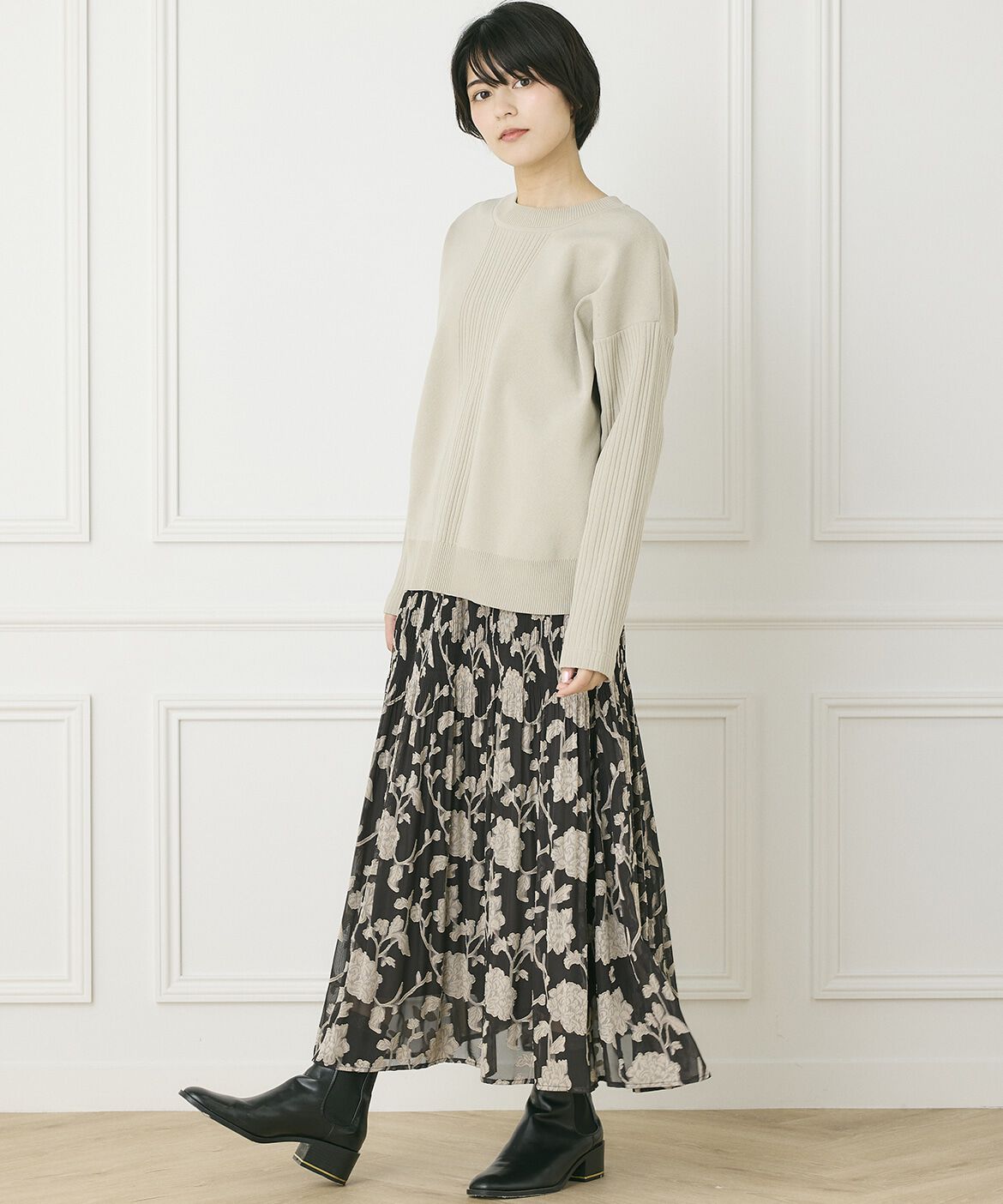 INED「《INED CLARO》2WAYクルーカーディガン」|カーディガン|