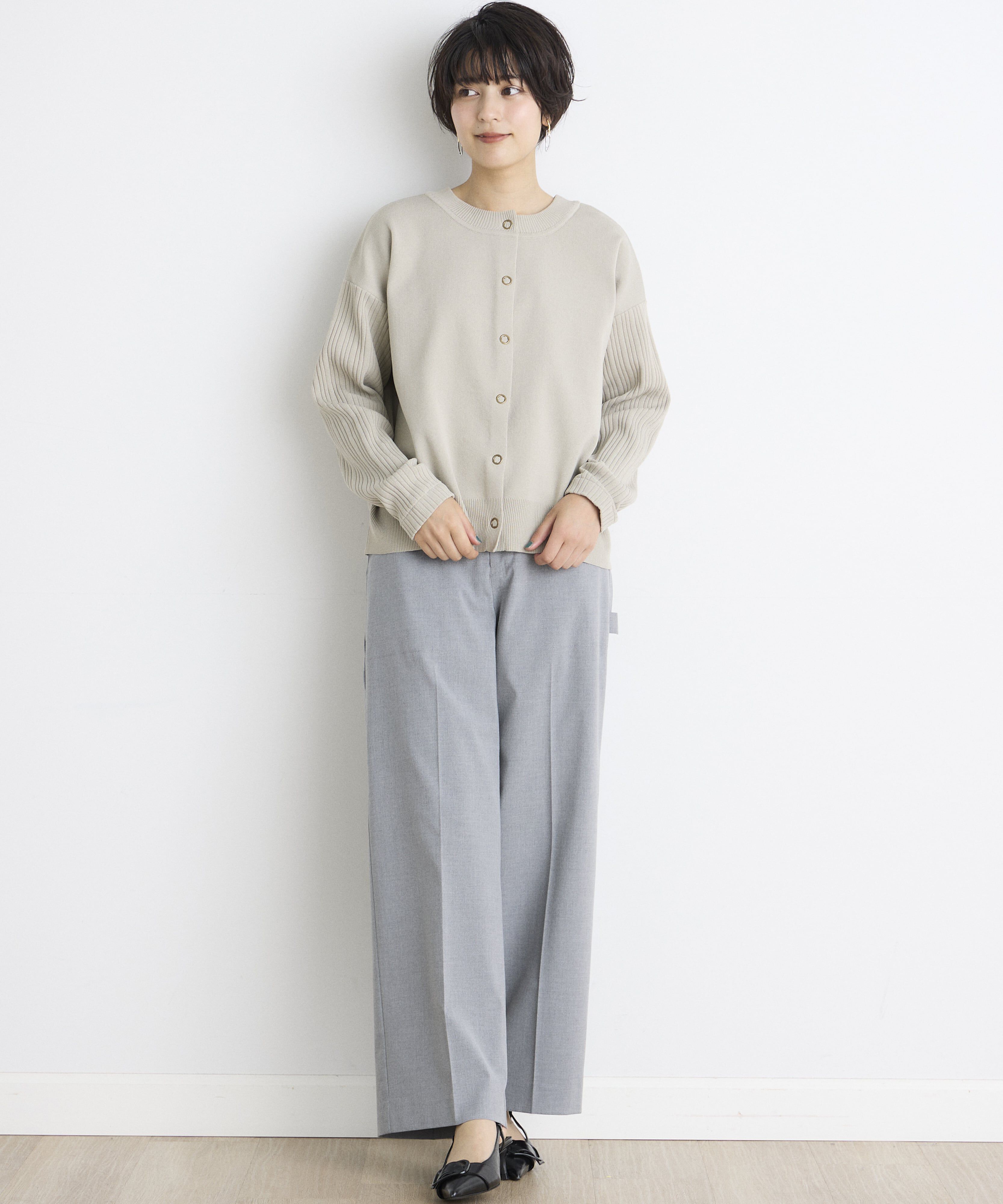 INED「《INED CLARO》2WAYクルーカーディガン」|カーディガン|