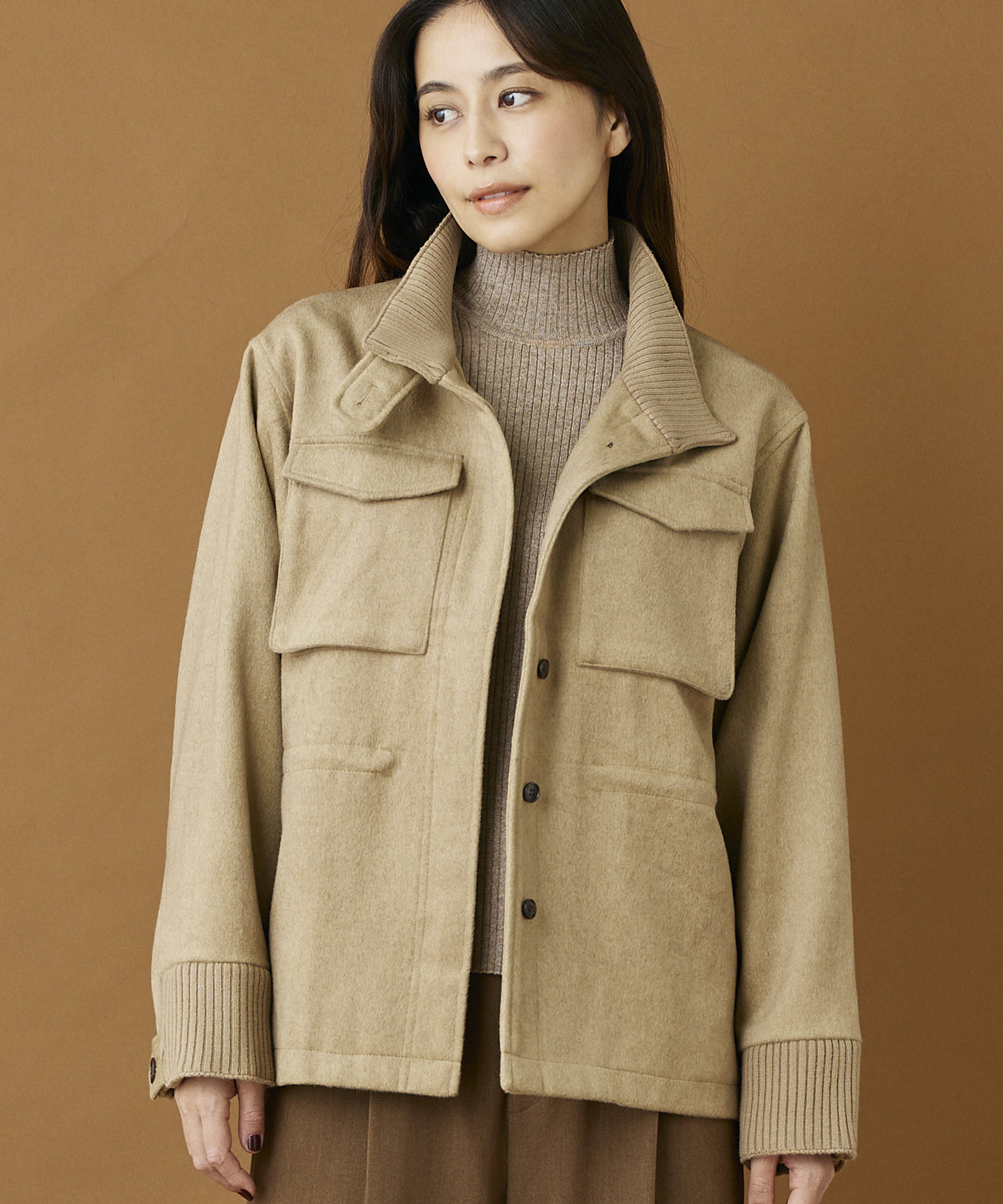 INED「《INED CLARO》ウールブレンドミリタリーブルゾン」|その他|