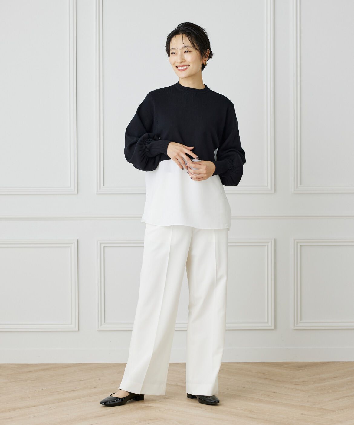 INED「ドッキングニット」|ニット・セーター|