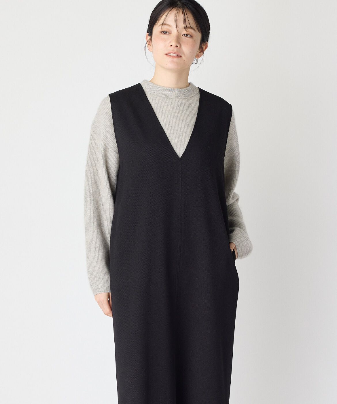 DAY by DAY it&rsquo;s international「ウール調ジャンパースカート」|ワンピース|ブラック