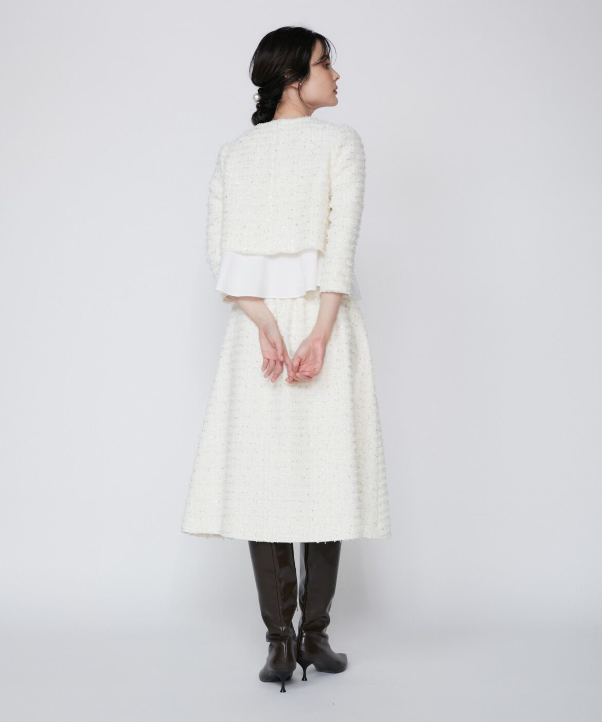 Maglie le cassetto「《大きいサイズ》ラメスパンコールツイードブラウス《M Maglie le cassetto》」|シャツ・ブラウス|