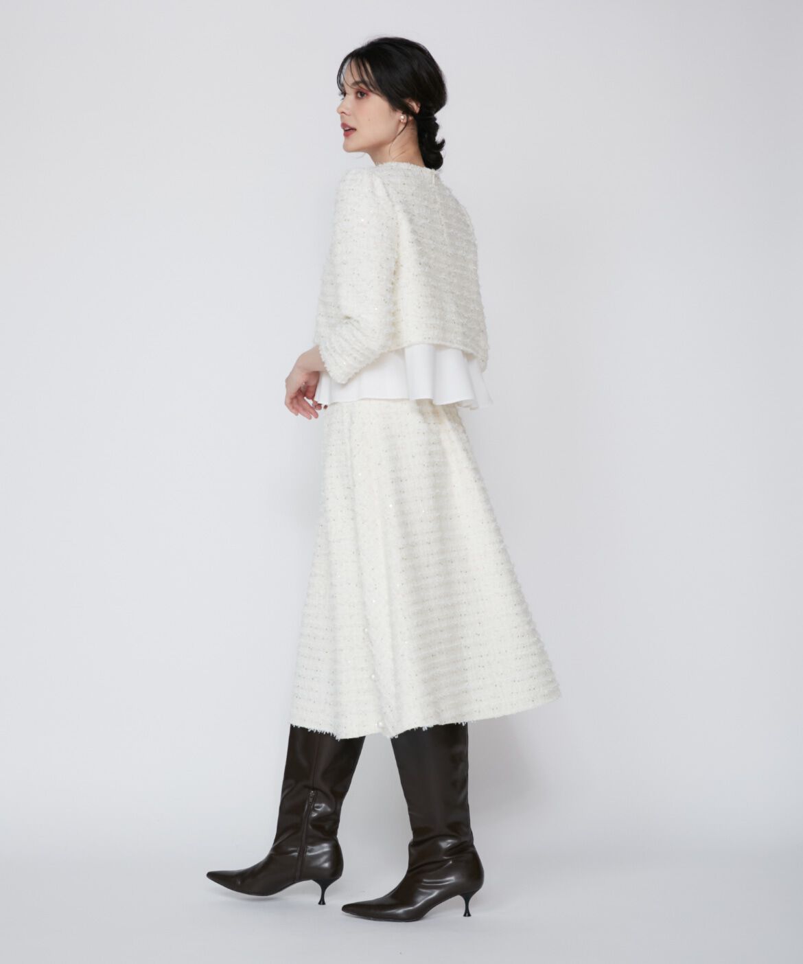 Maglie le cassetto「《大きいサイズ》ラメスパンコールツイードブラウス《M Maglie le cassetto》」|シャツ・ブラウス|