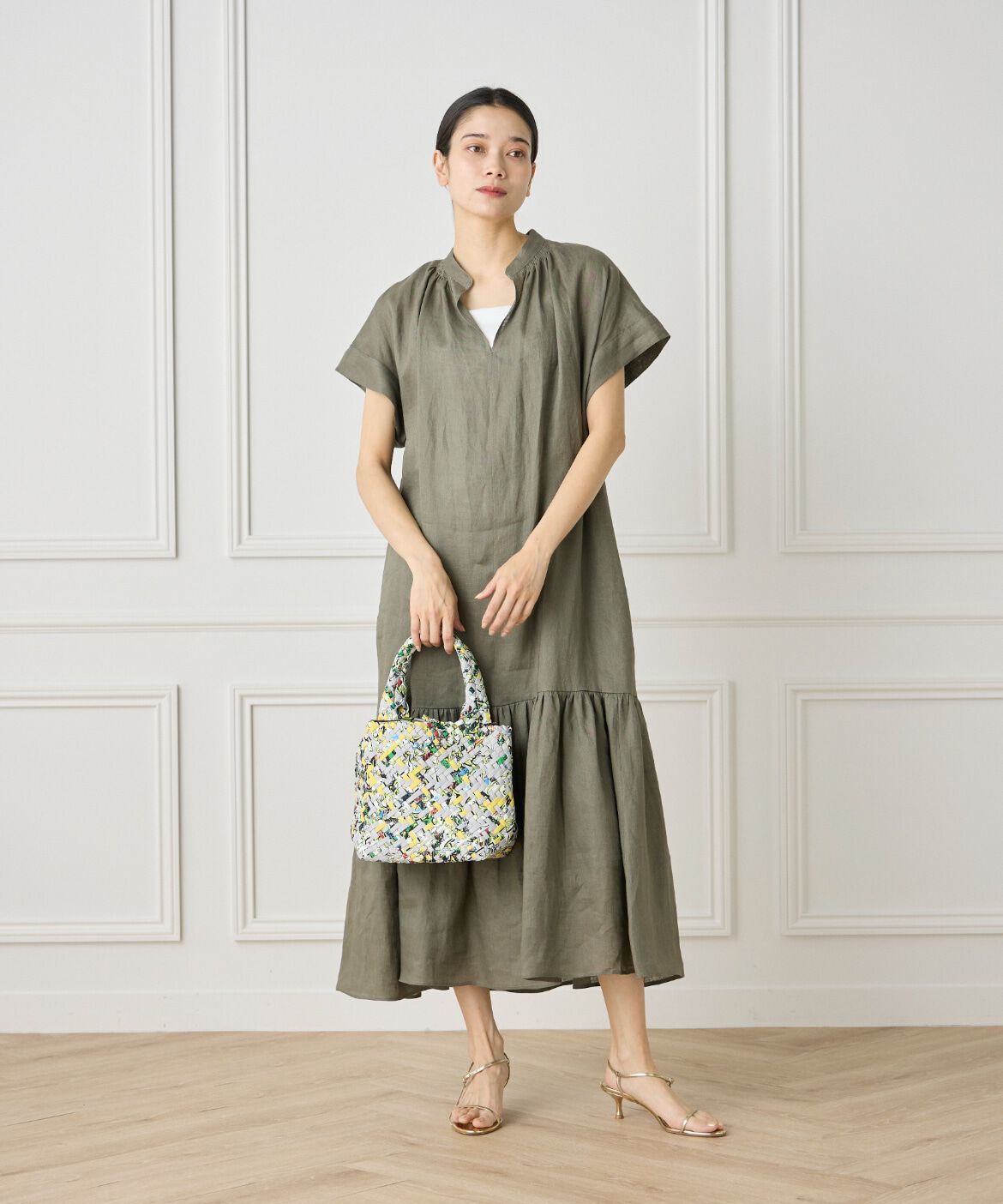 INED「《SUPERIOR CLOSET》Weaving mini bucket print バッグ《FEEL AND TASTE》」|トートバッグ|