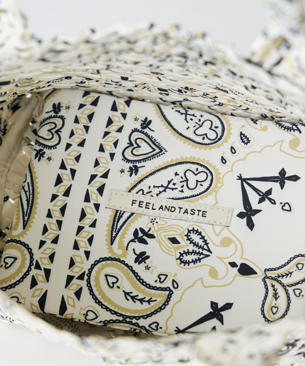 INED「《SUPERIOR CLOSET》Weaving mini bucket print バッグ《FEEL AND TASTE》」|トートバッグ|