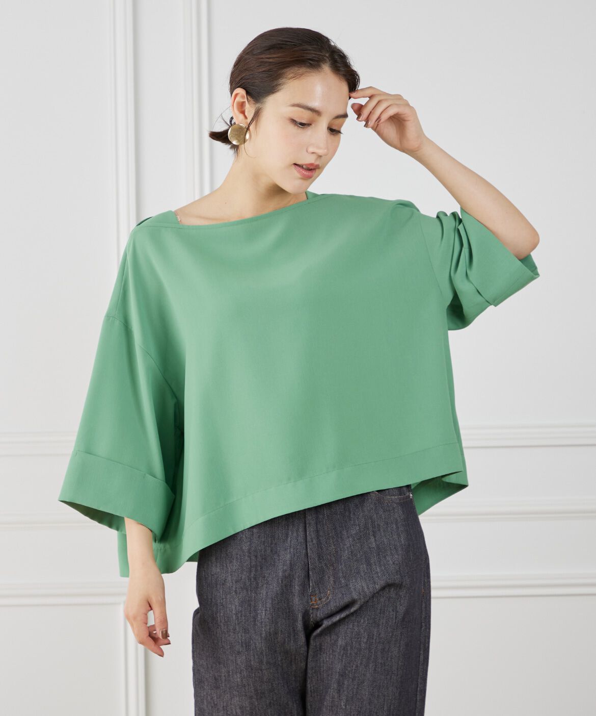 DAY by DAY it&rsquo;s international「ボートネックブラウス《BRING》」|シャツ・ブラウス|グリーン