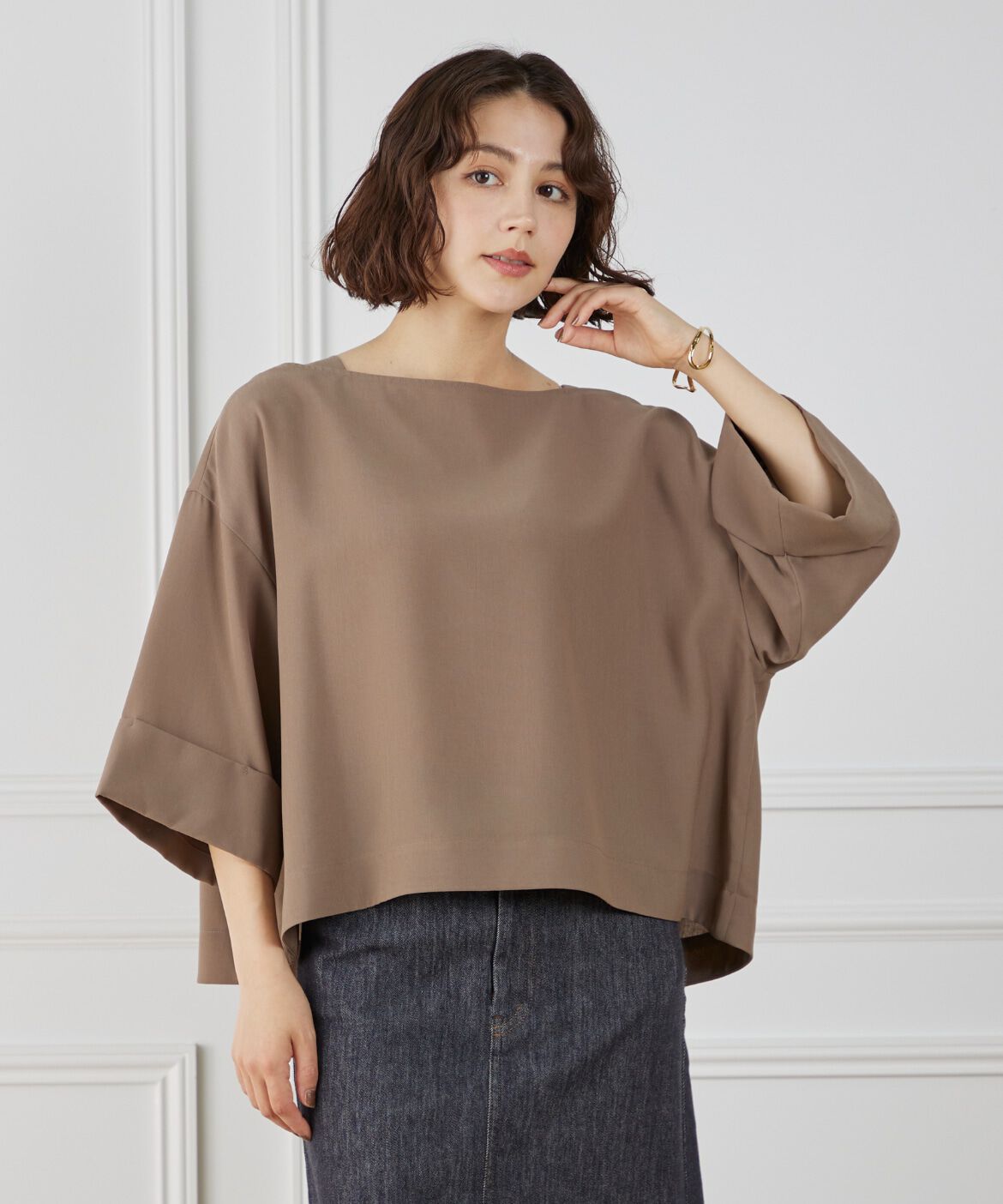 DAY by DAY it&rsquo;s international「ボートネックブラウス《BRING》」|シャツ・ブラウス|カーキ3