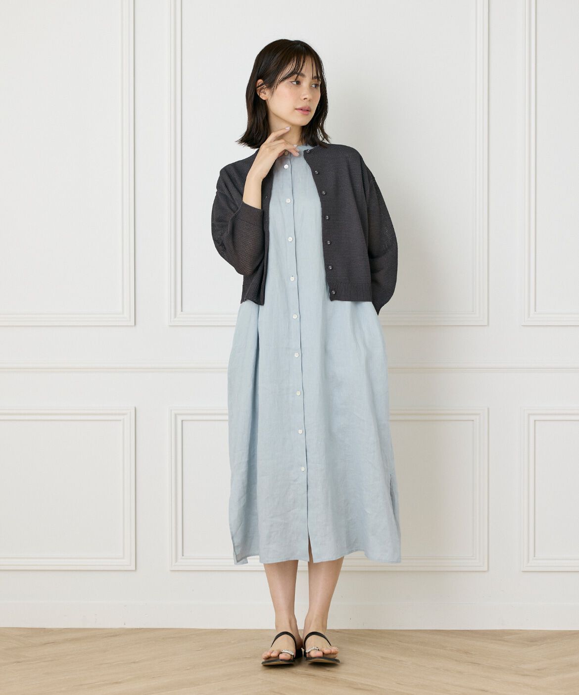 7-IDconcept.「透かし柄カーディガン」|カーディガン|