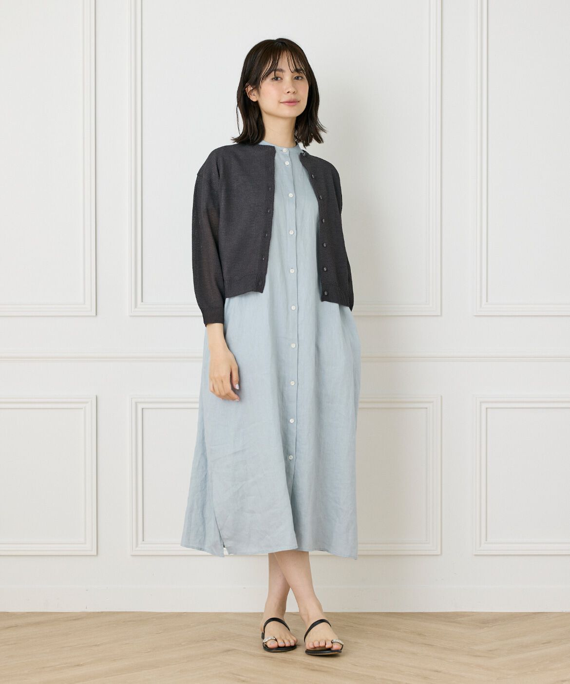 7-IDconcept.「透かし柄カーディガン」|カーディガン|