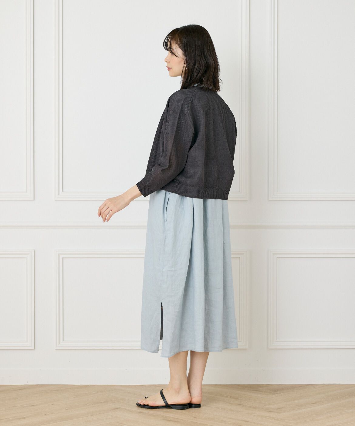 7-IDconcept.「透かし柄カーディガン」|カーディガン|