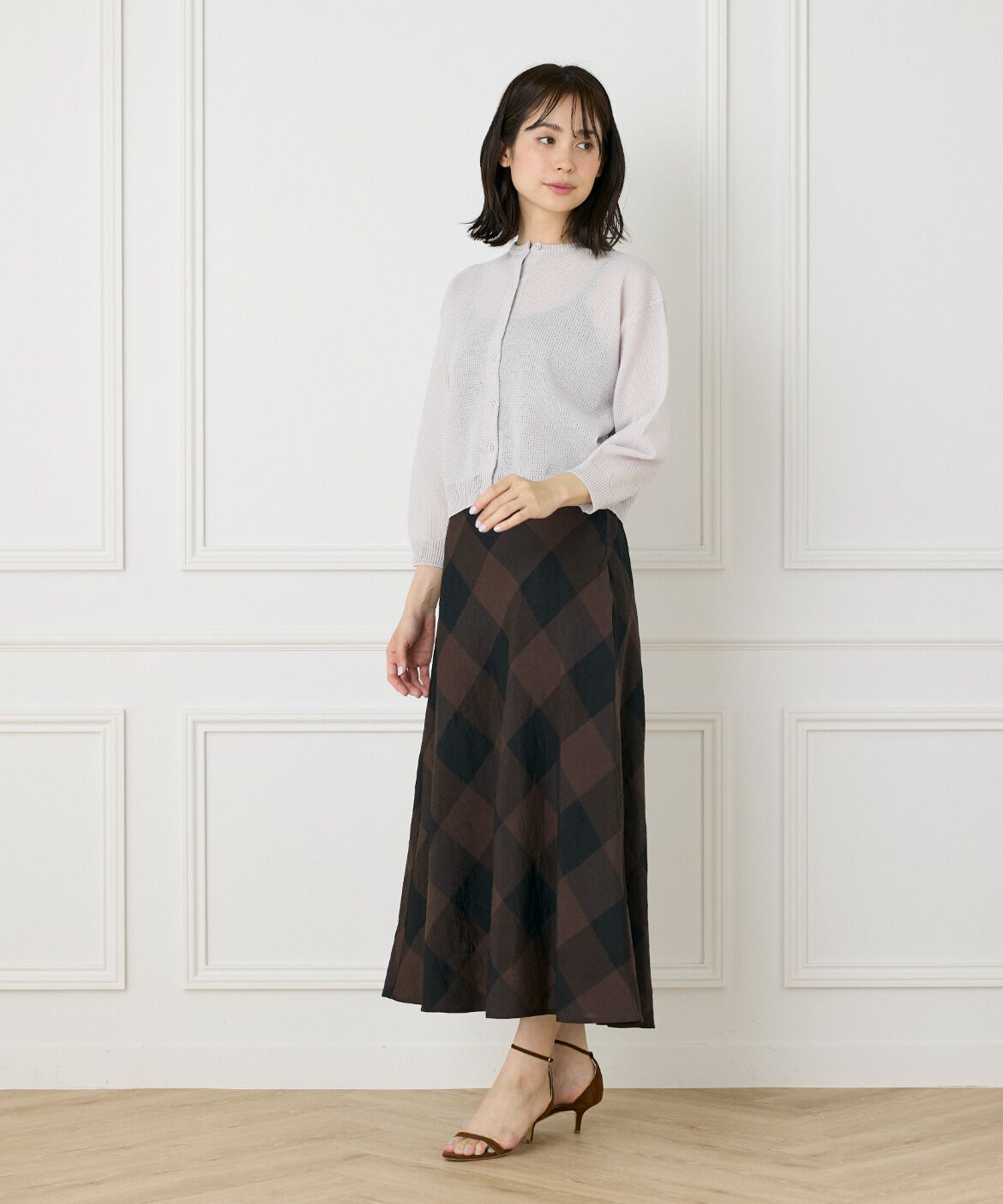 7-IDconcept.「透かし柄カーディガン」|カーディガン|