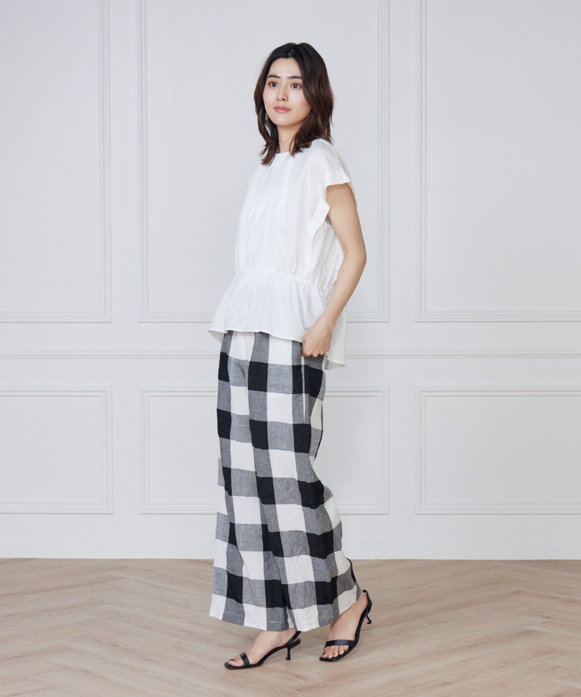 7-IDconcept.「シャーリングカットブラウス」|Tシャツ・カットソー|