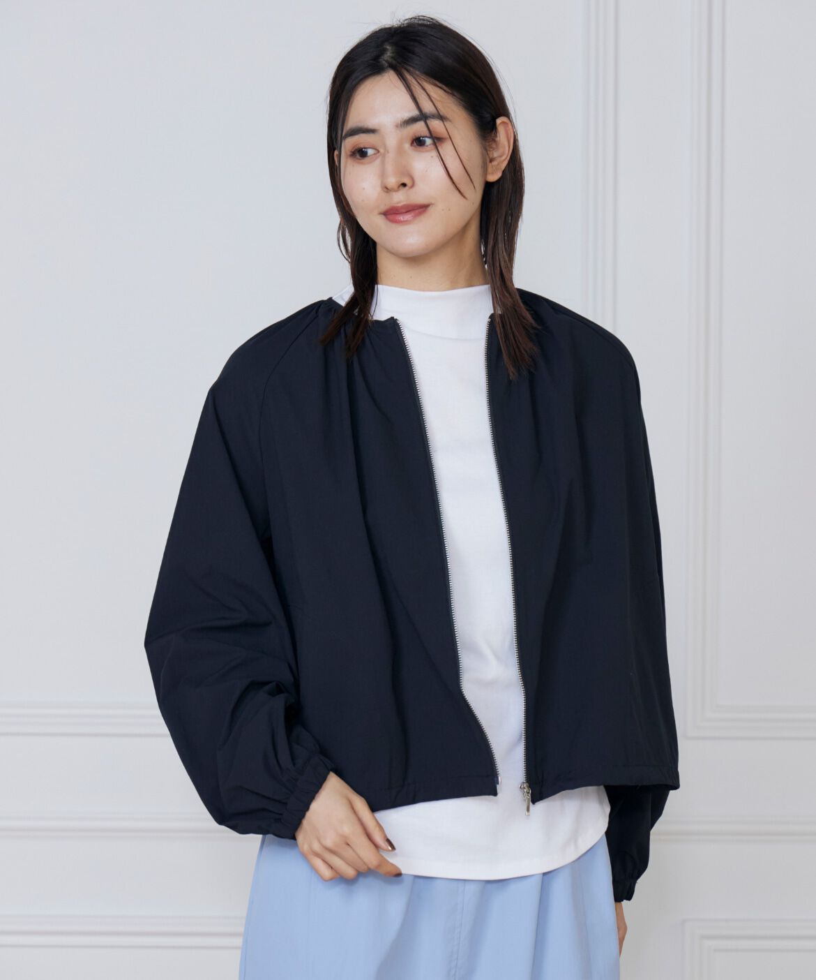 I.T.'S international「ギャザーブルゾン」|その他|ブラック