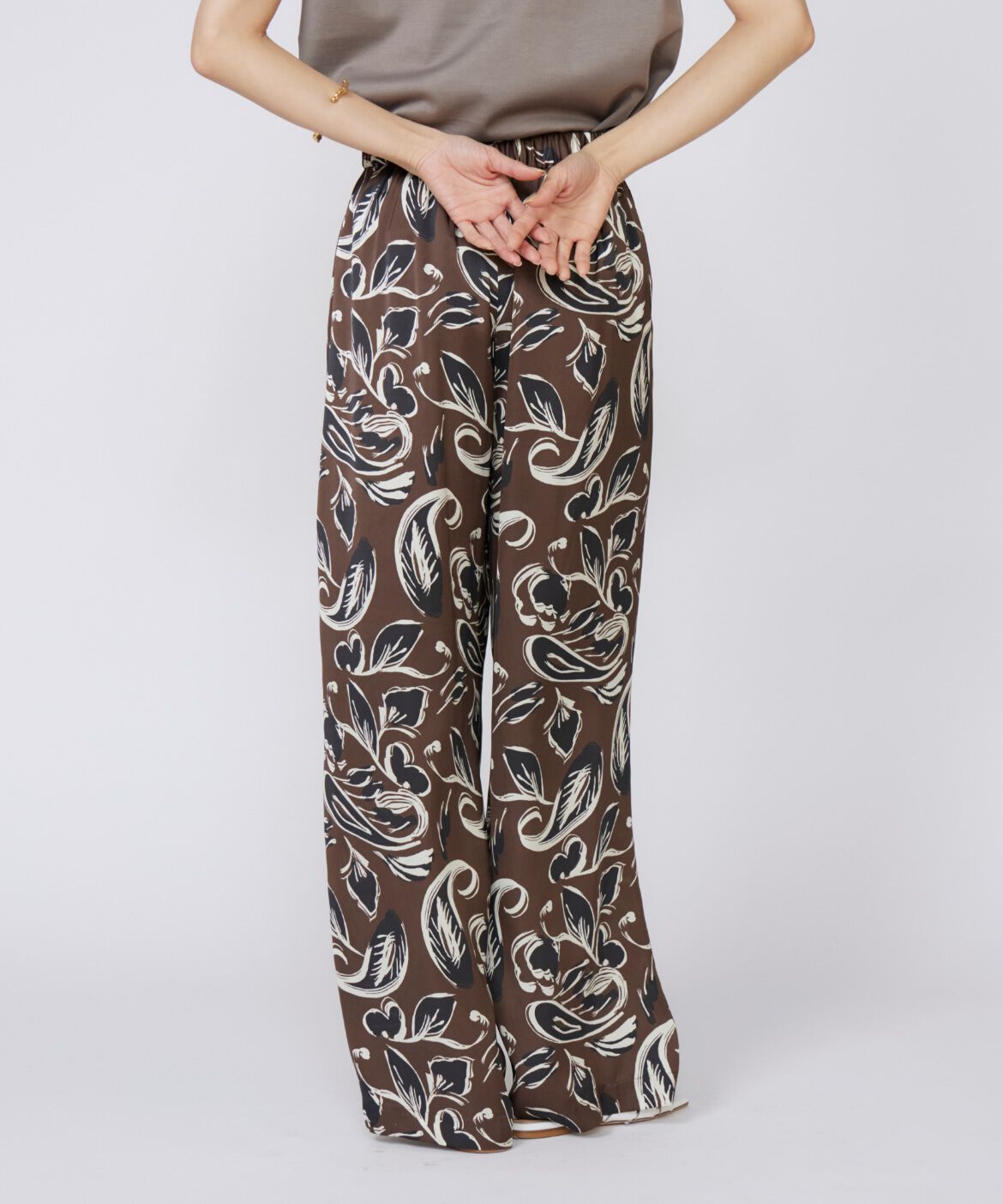 INED「《大きいサイズ》イージーワイドプリントパンツ」|その他|