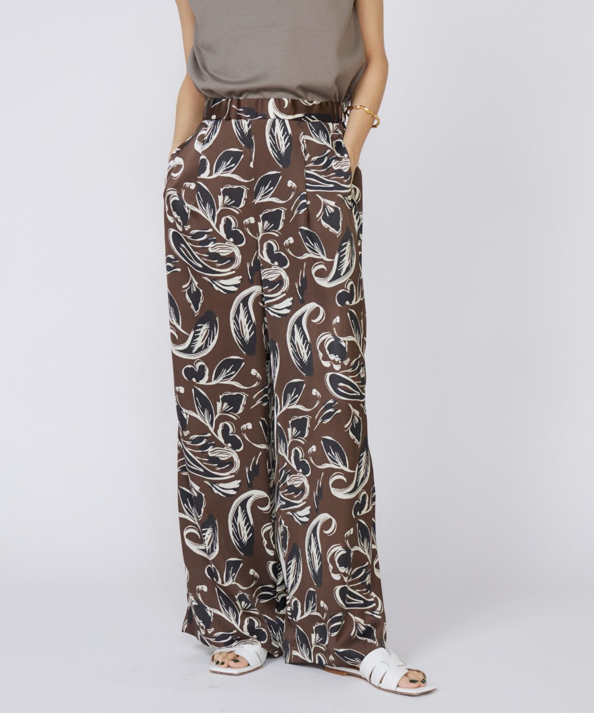 INED「《大きいサイズ》イージーワイドプリントパンツ」|その他|