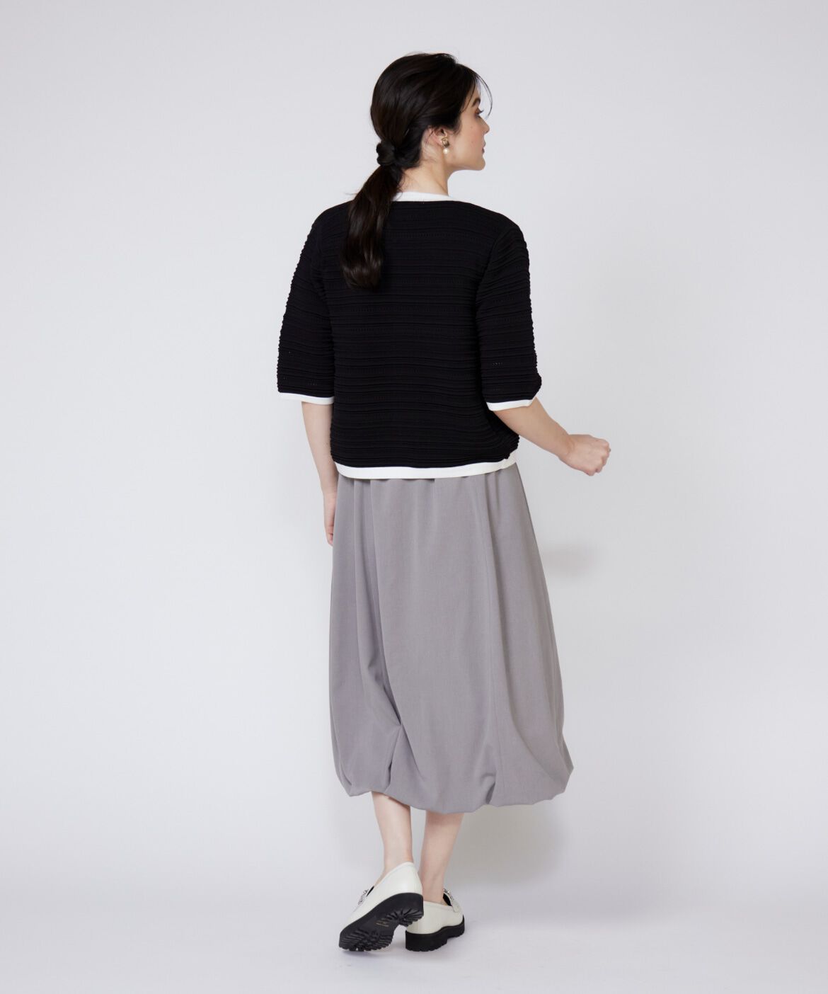 Maglie le cassetto「《大きいサイズ》ピンタック柄ニットジャケット」|カーディガン|