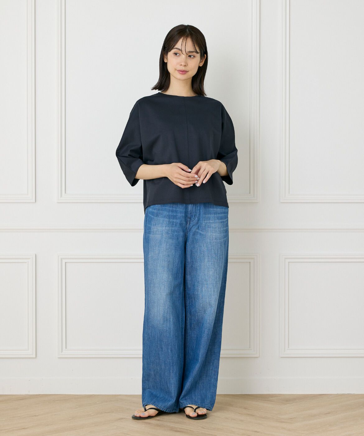 7-IDconcept.「バックジップドルマンプルオーバー」|Tシャツ・カットソー|