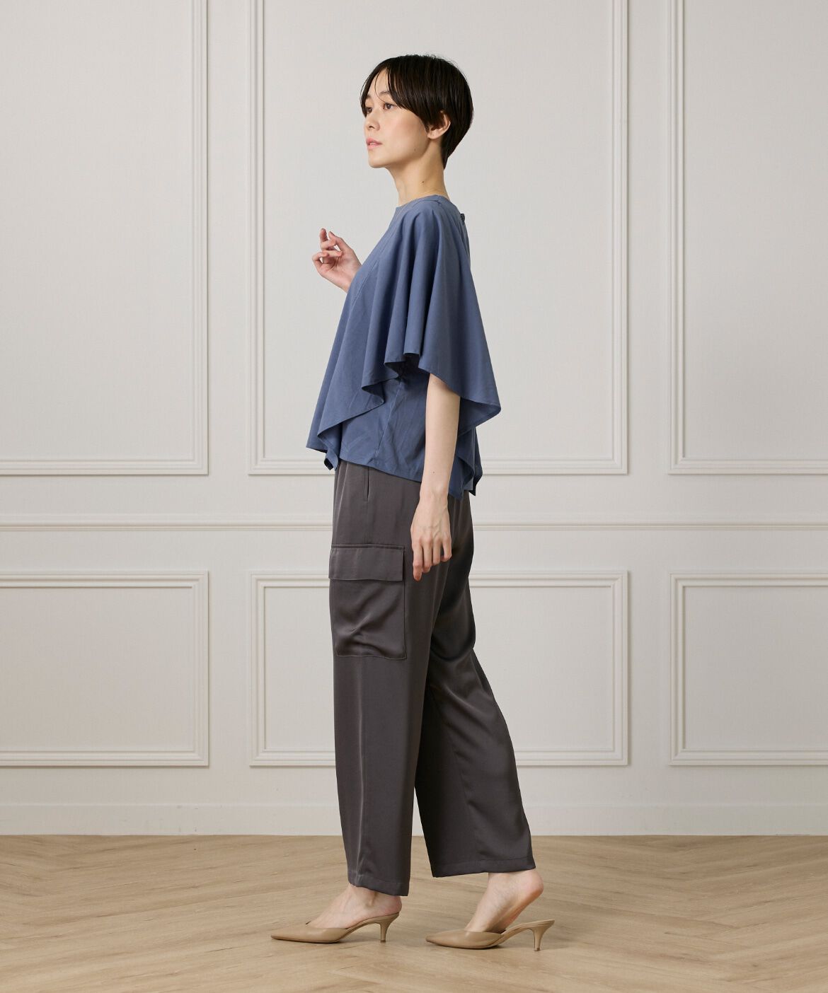 7-IDconcept.「《大きいサイズ》フレアースリーブカットプルオーバー」|Tシャツ・カットソー|