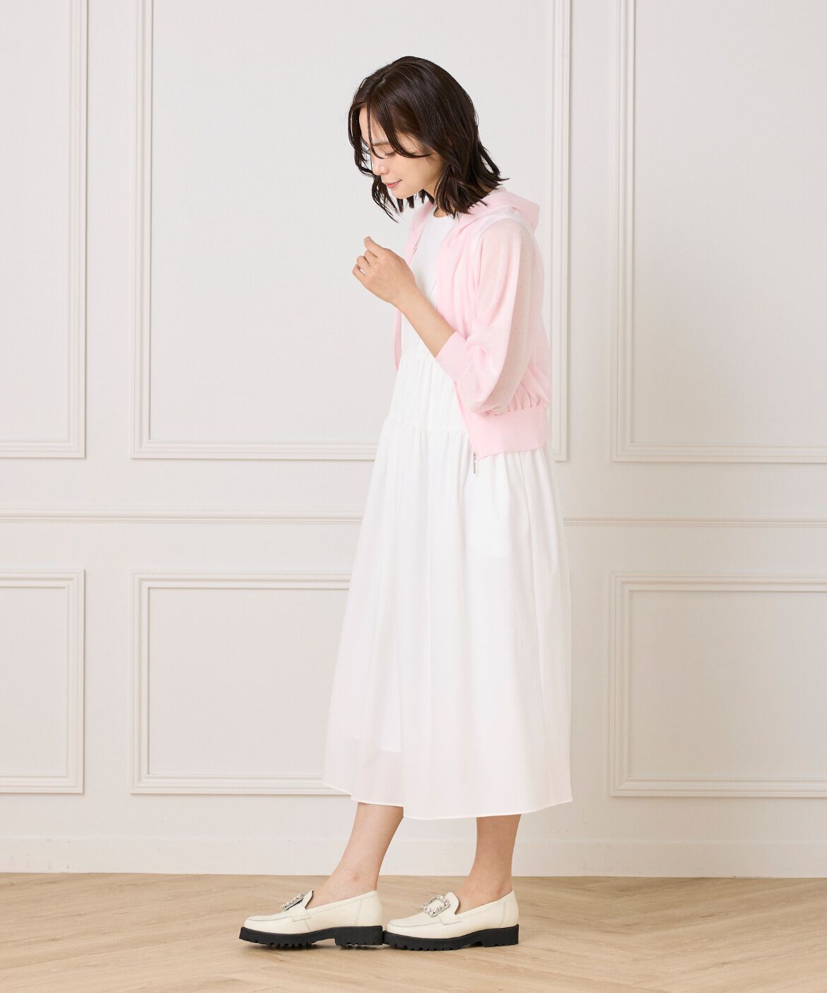 Maglie le cassetto「タックフレンチティアードワンピース」|ワンピース|