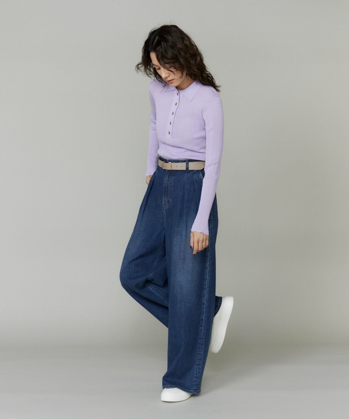 INED「INED別注 ツータックワイドデニム Lemongrass《Healthy DENIM》」|デニム|