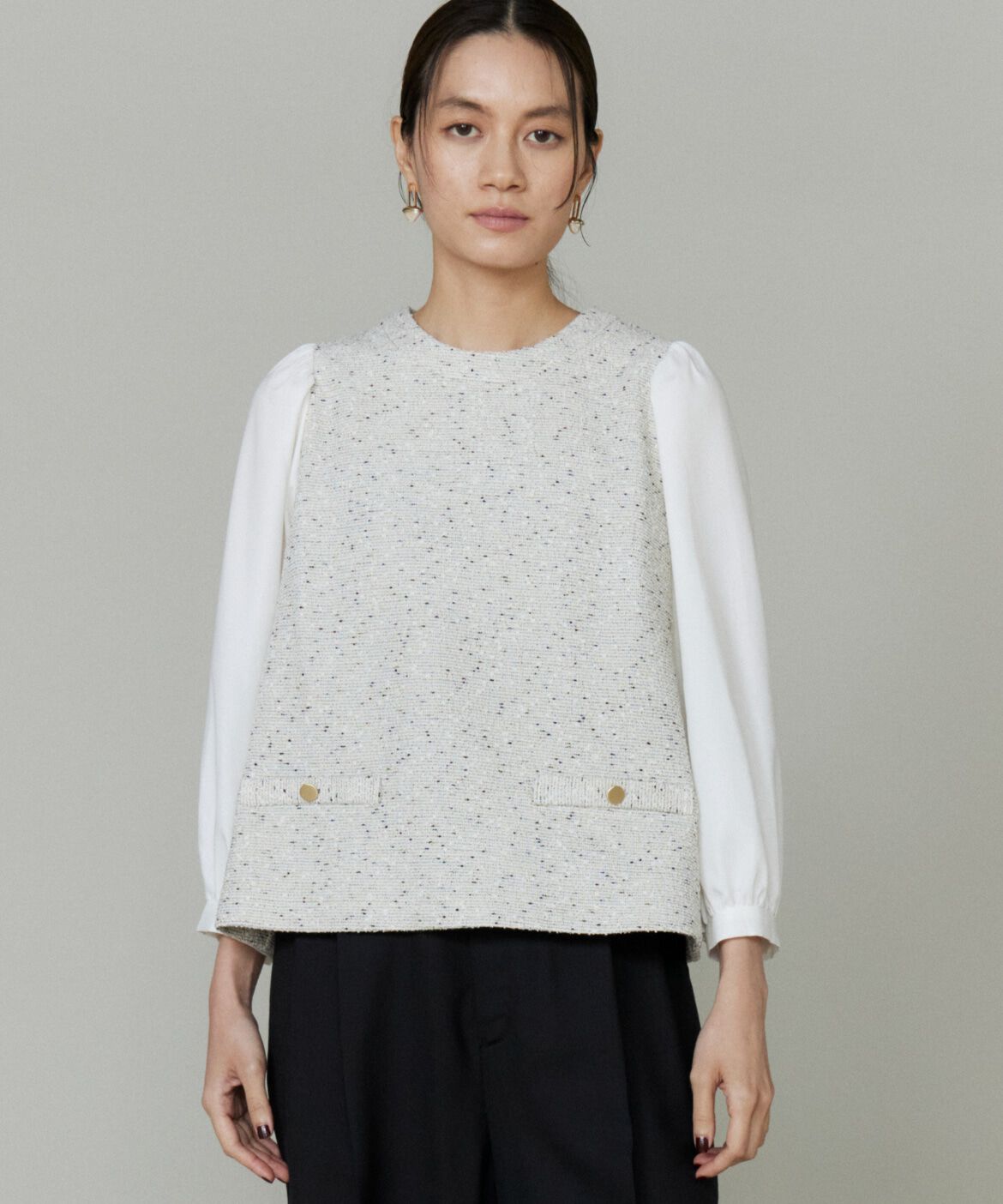 INED「《大きいサイズ》ドッキングプルオーバー」|Tシャツ・カットソー|