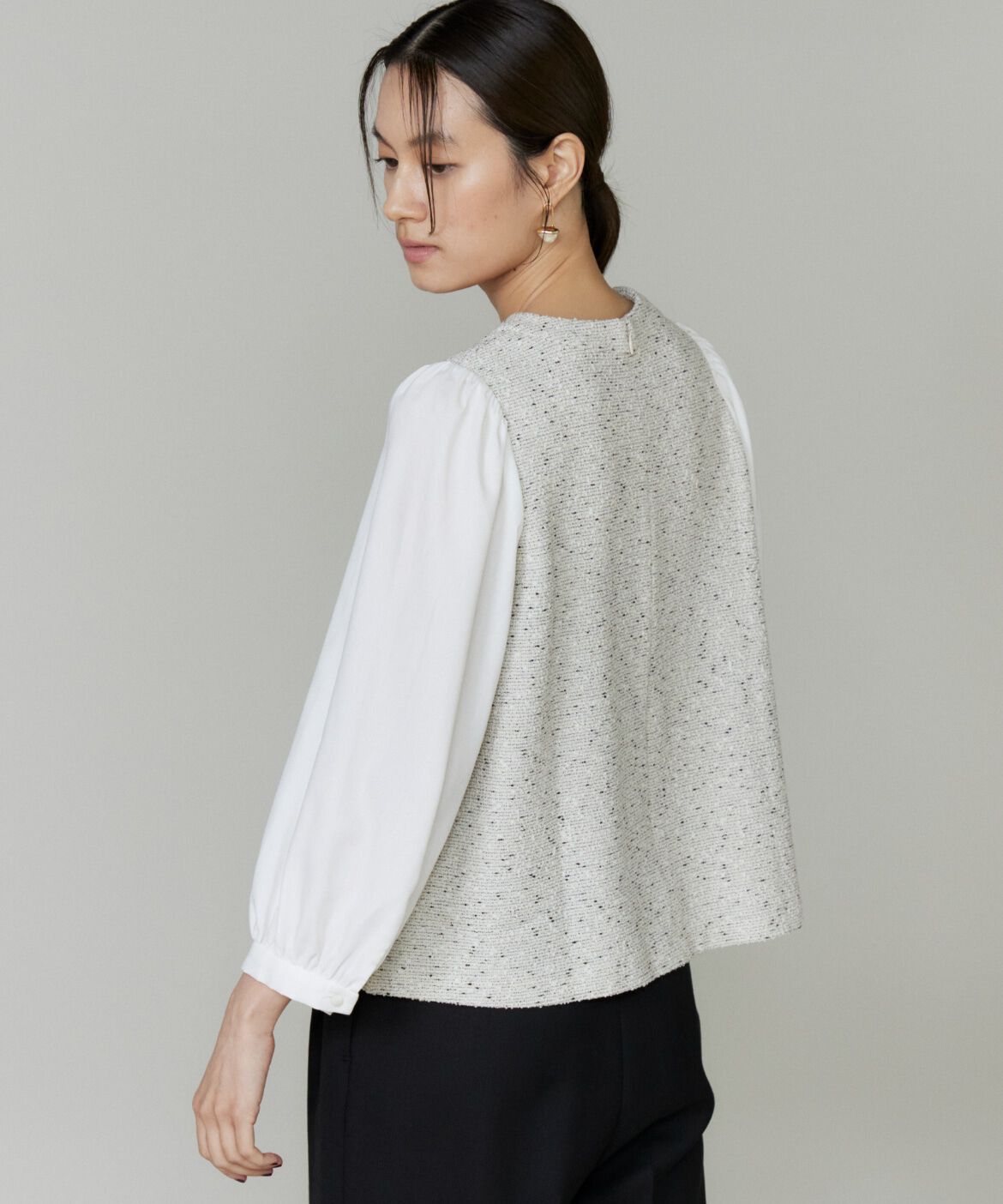 INED「《大きいサイズ》ドッキングプルオーバー」|Tシャツ・カットソー|