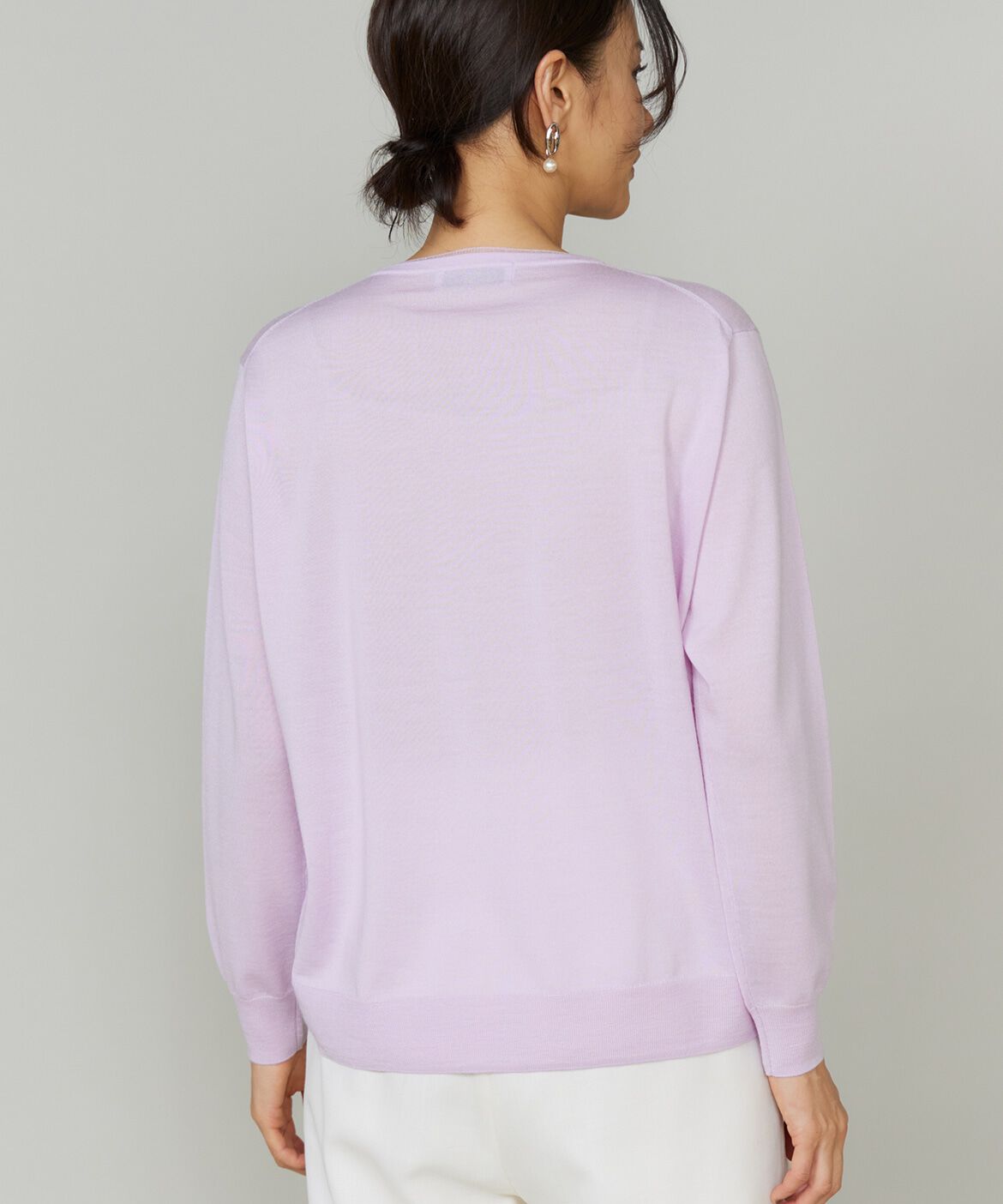 INED「《大きいサイズ》クルーネックプルオーバー」|ニット・セーター|