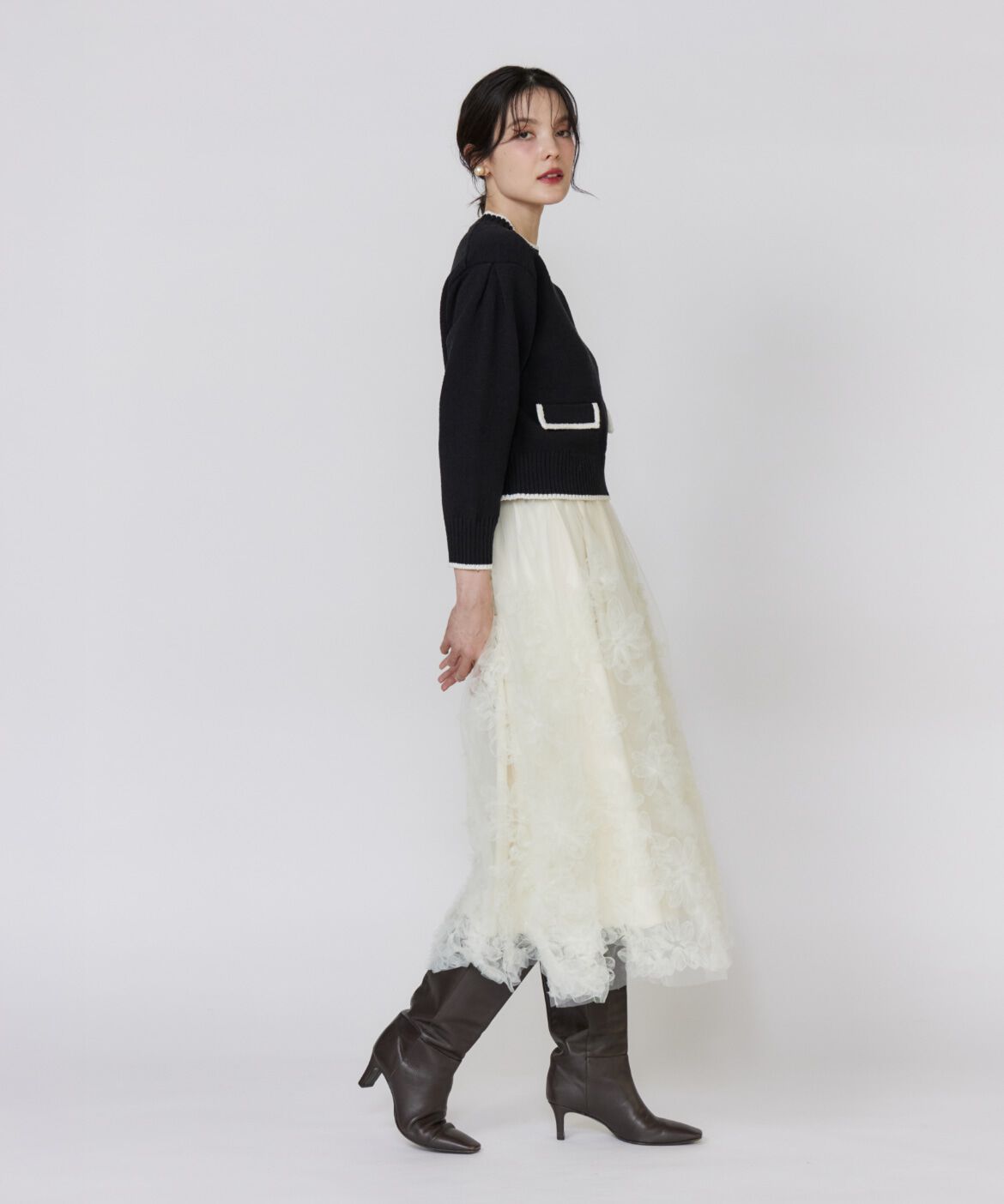 Maglie le cassetto「コンパクトクルーネックニット」|ニット・セーター|