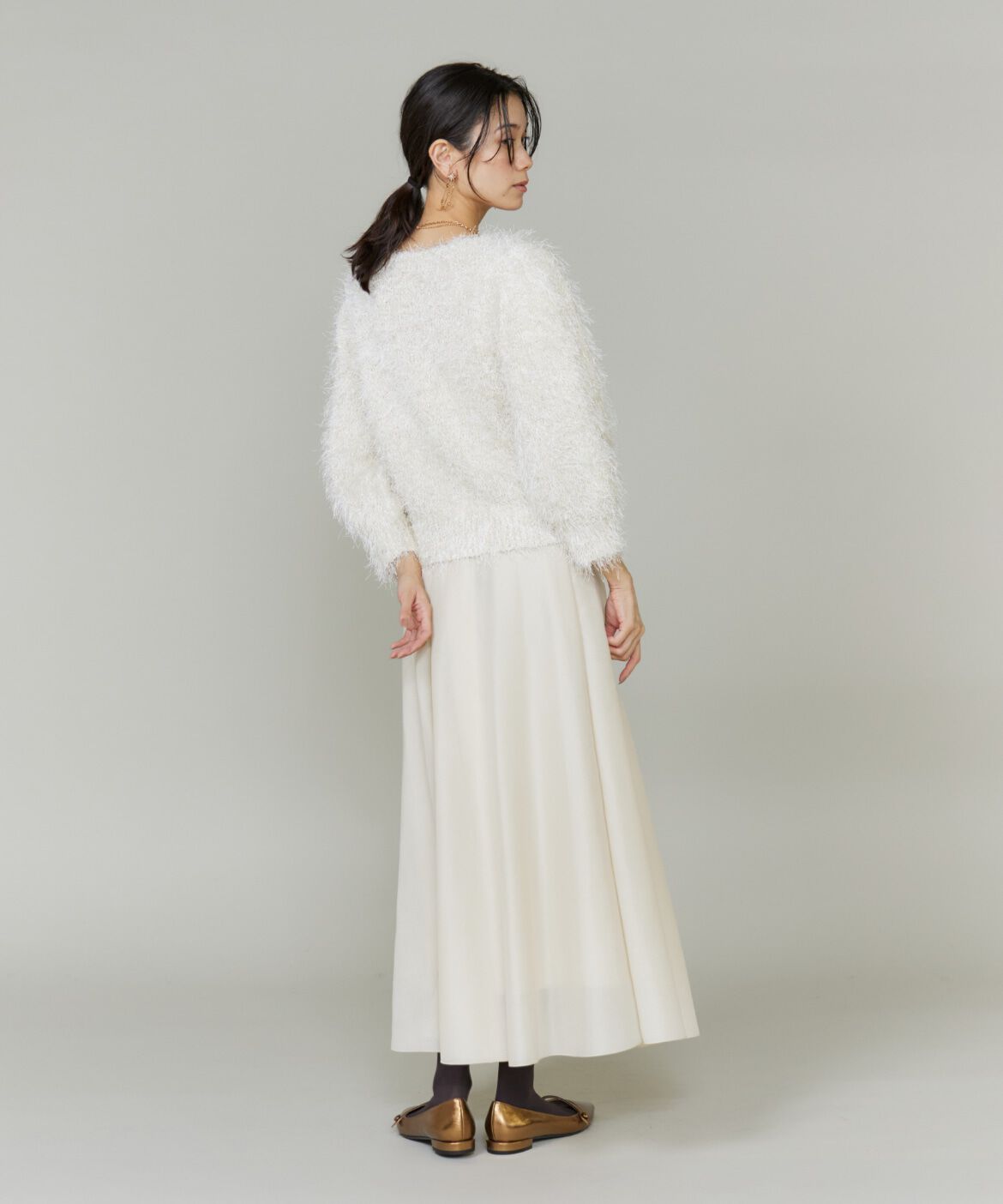 INED「《大きいサイズ》シェルプリーツフレアスカート」|スカート|