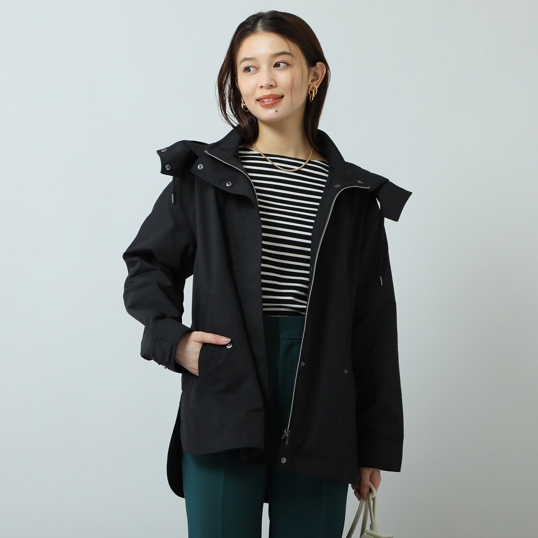 UNTITLED「【洗える／撥水／総裏】2WAY マウンテンパーカ」|ブルゾン・スタジャン|ブラック(019)