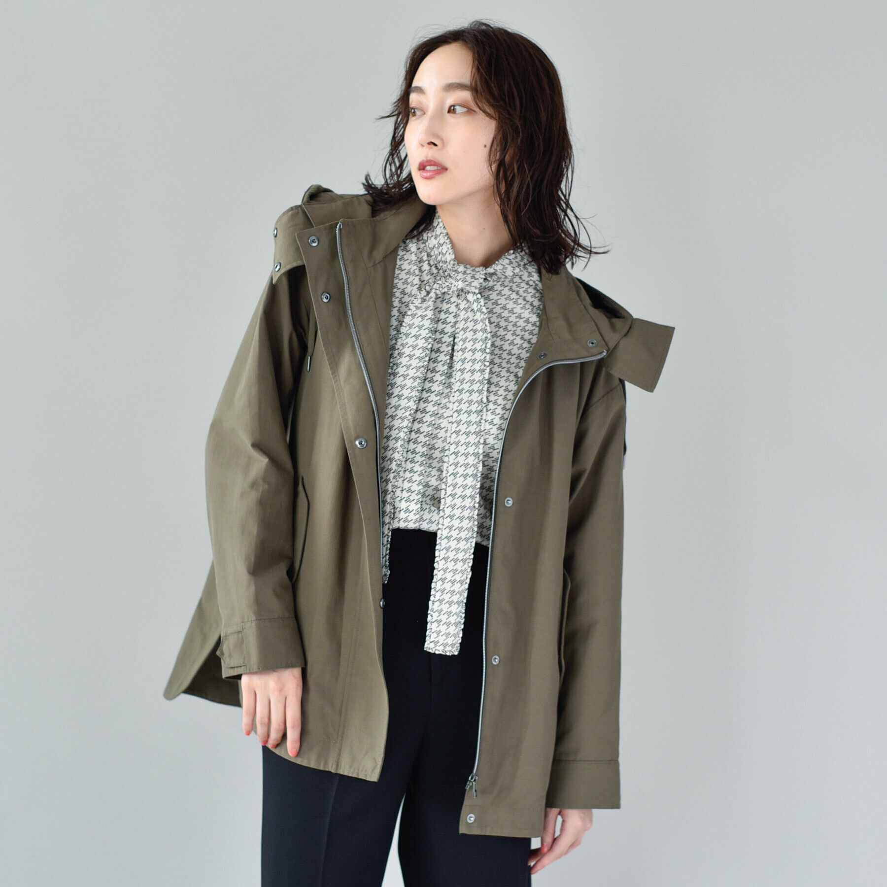 UNTITLED「【洗える／撥水／総裏】2WAY マウンテンパーカ」|ブルゾン・スタジャン|カーキ(027)