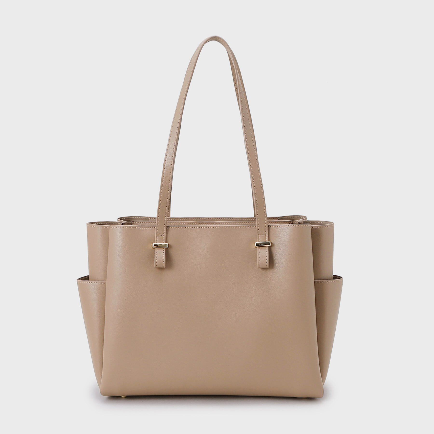 UNTITLED「【A4書類・PC収納可】ライトトート」|トートバッグ|ﾋﾟﾝｸﾍﾞｰｼﾞｭ(053)