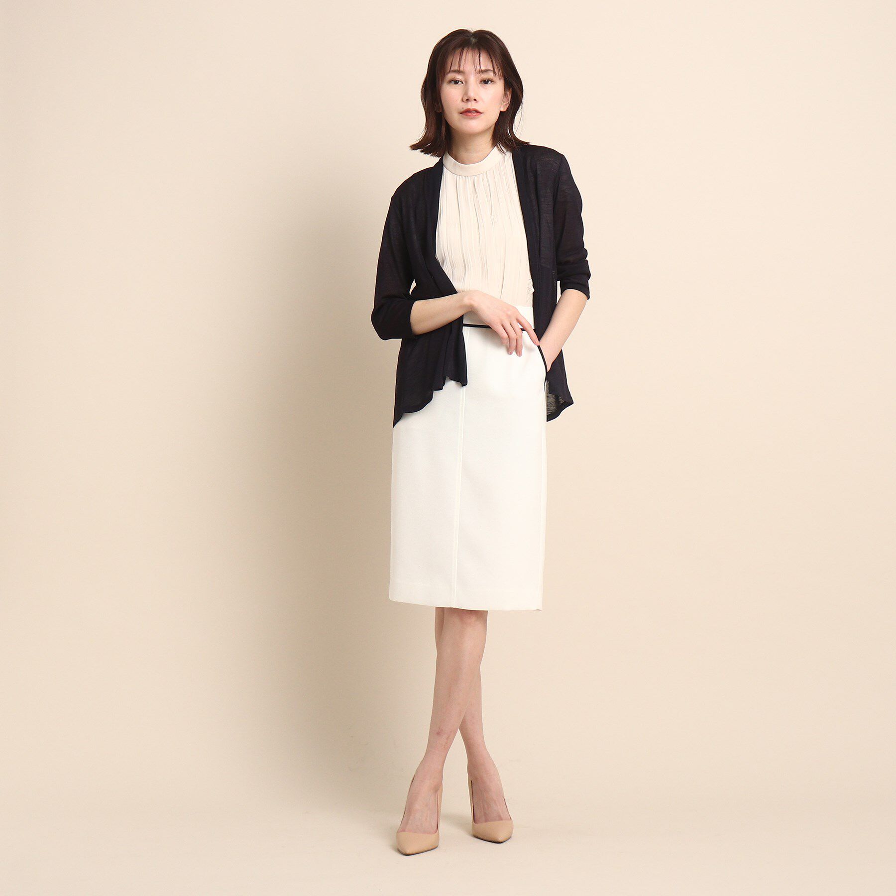 COUP DE CHANCE「【洗える/日本製】ジャージカーディガン」|カーディガン|