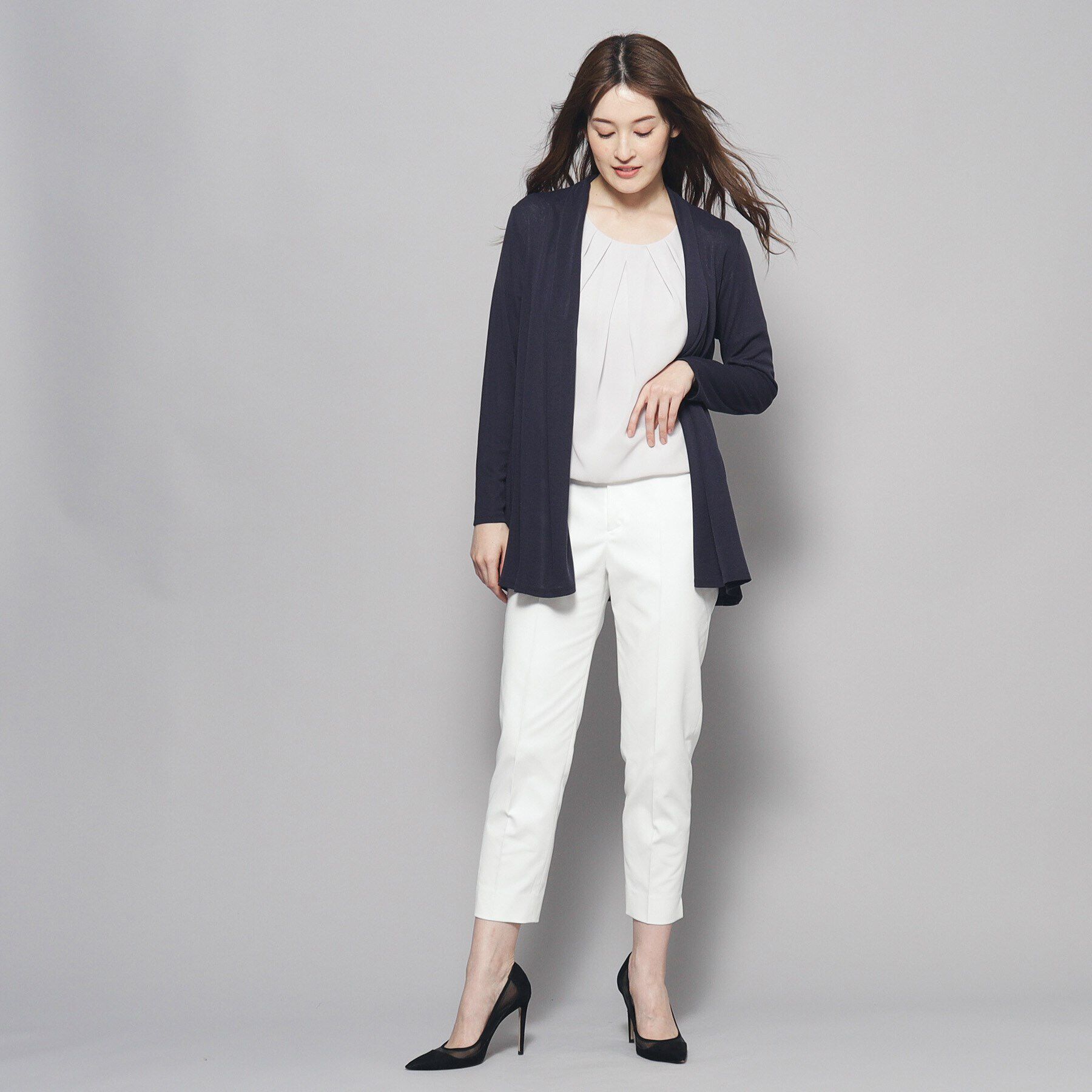 COUP DE CHANCE「【洗える／日本製／UV対策／接触冷感】夏におすすめ！定番ジャージ素材カーディガン」|カーディガン|