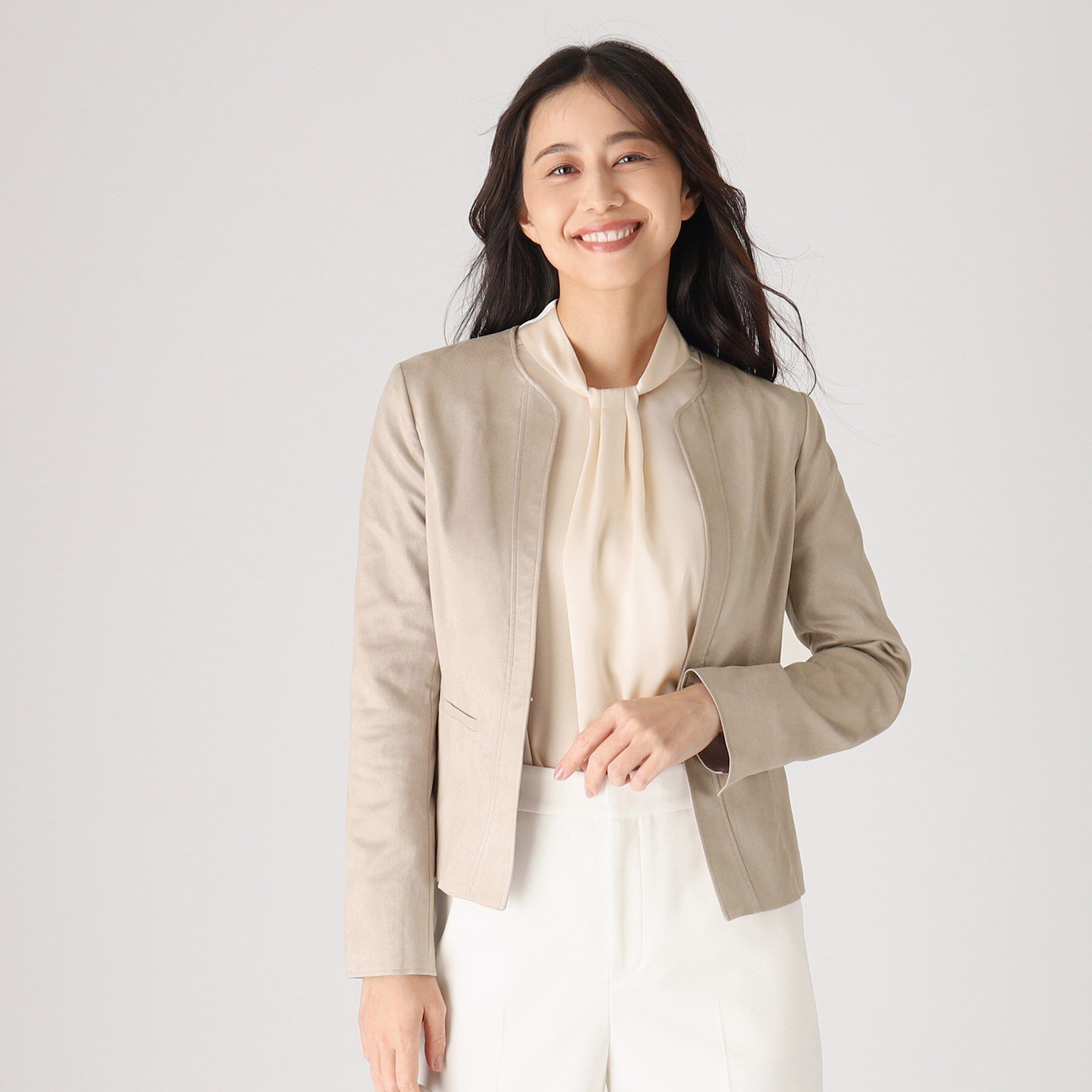 COUP DE CHANCE「【洗える／日本製】ノーカラージャケット」|ノーカラージャケット|