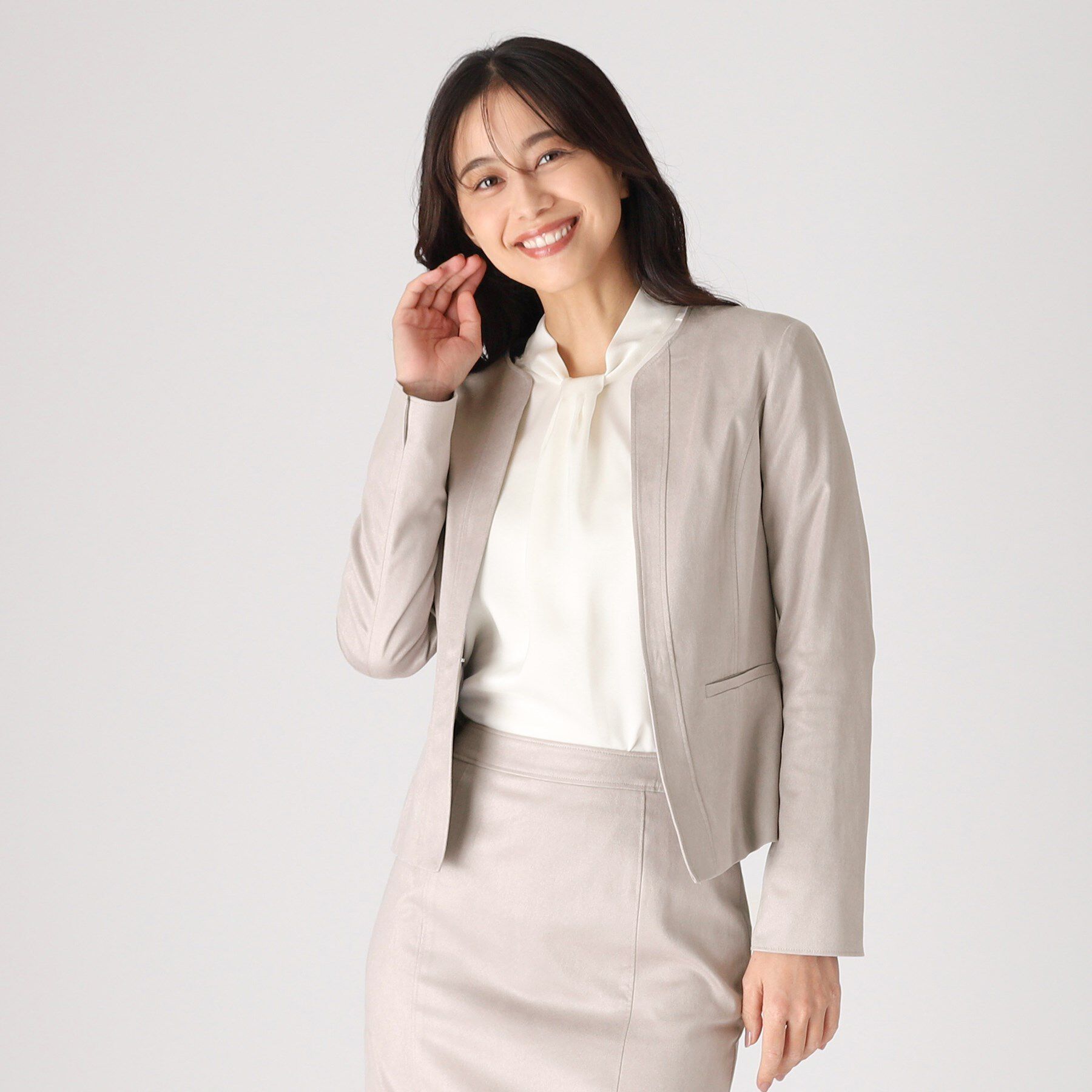 COUP DE CHANCE「【洗える／日本製】ノーカラージャケット」|ノーカラージャケット|