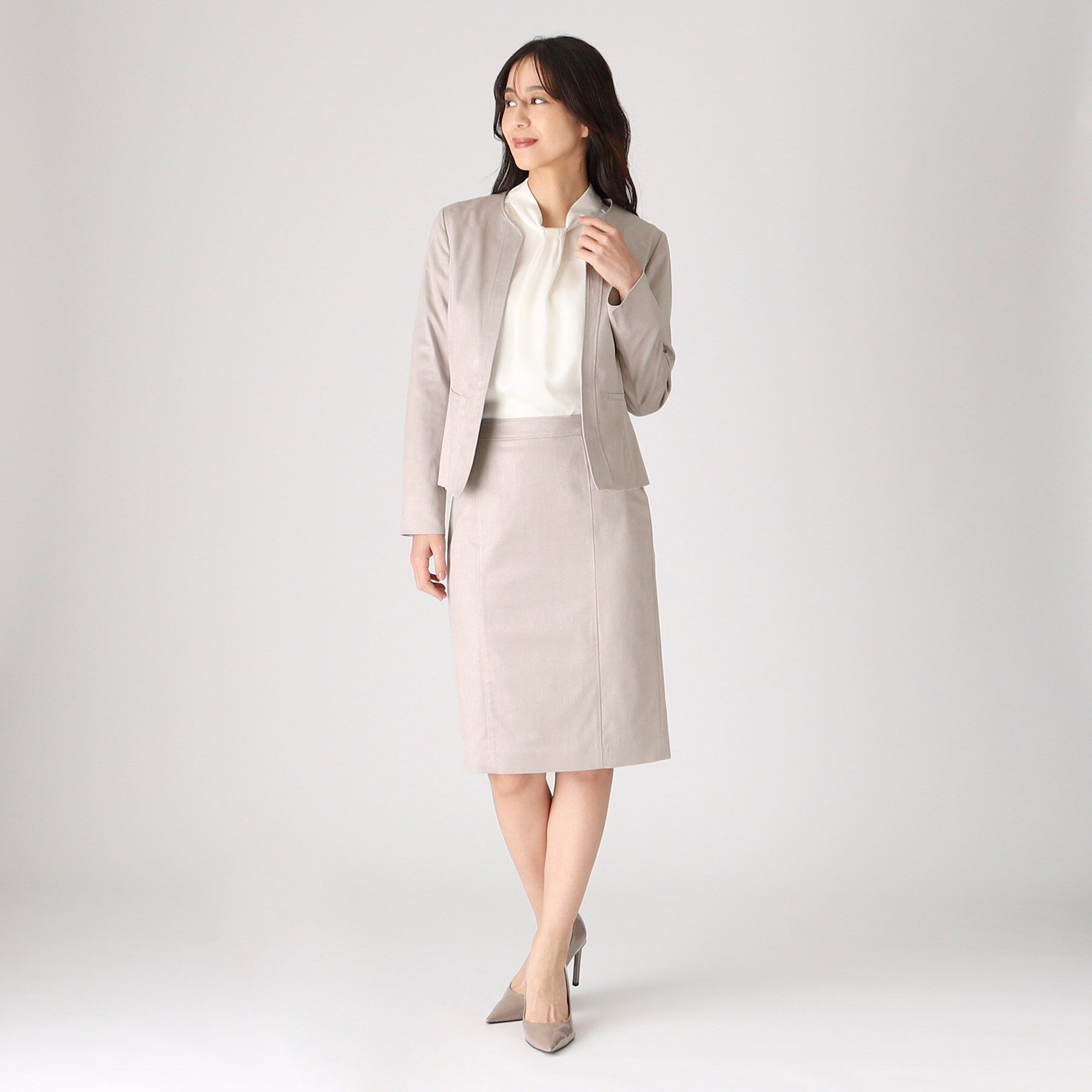 COUP DE CHANCE「【洗える／日本製】スェード調素材タイトスカート」|スカート|