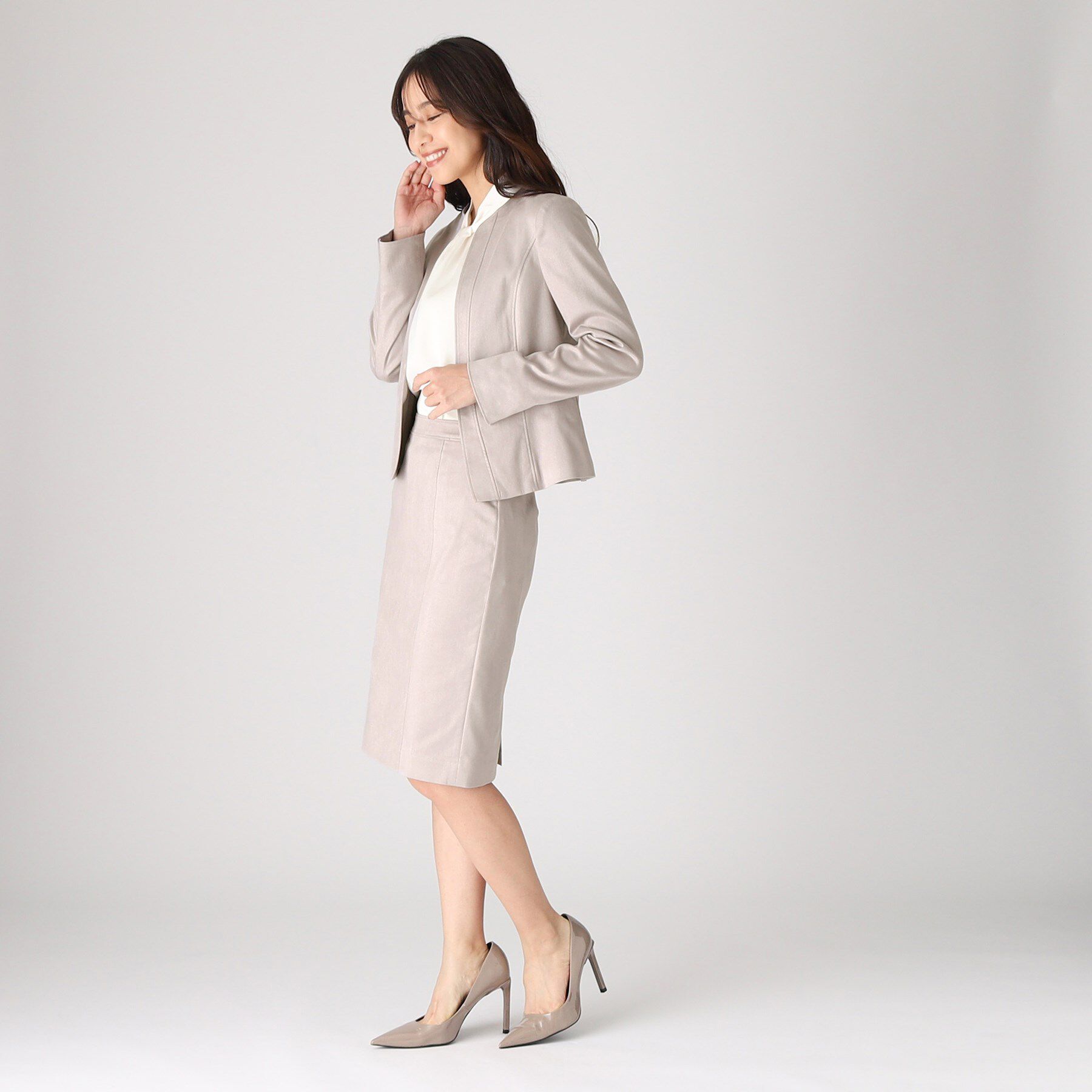 COUP DE CHANCE「【洗える／日本製】スェード調素材タイトスカート」|スカート|