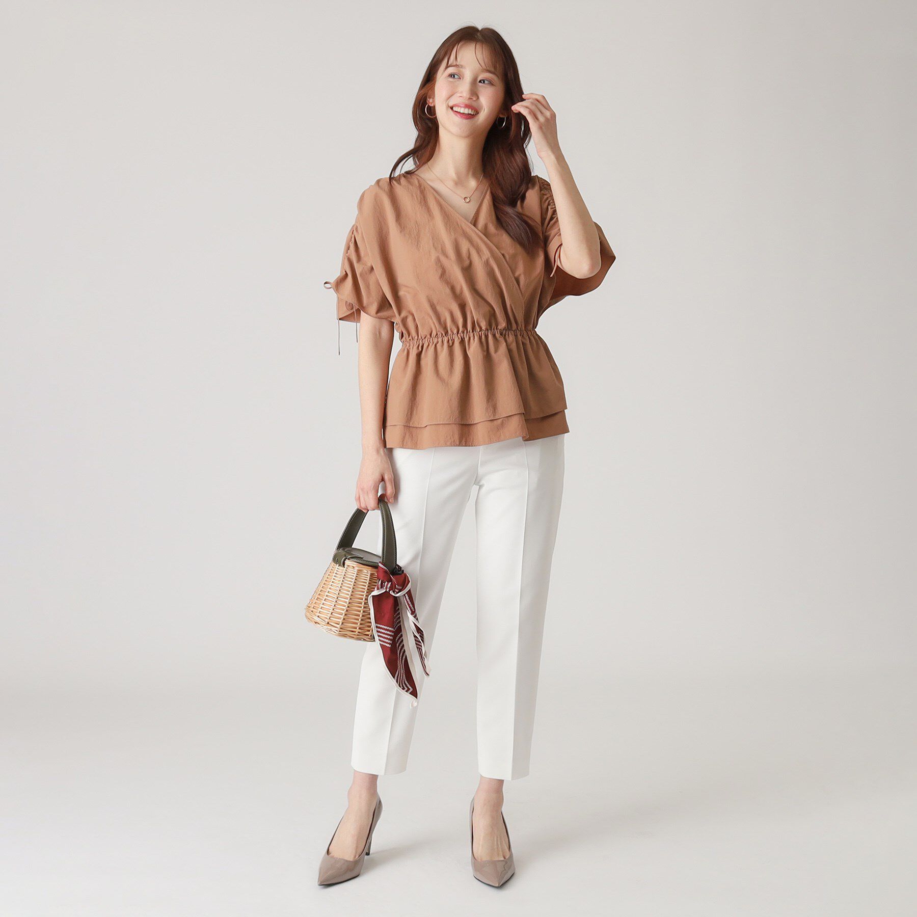 COUP DE CHANCE「【洗える／日本製】カシュクールタイプのギャザーブラウス」|シャツ・ブラウス|