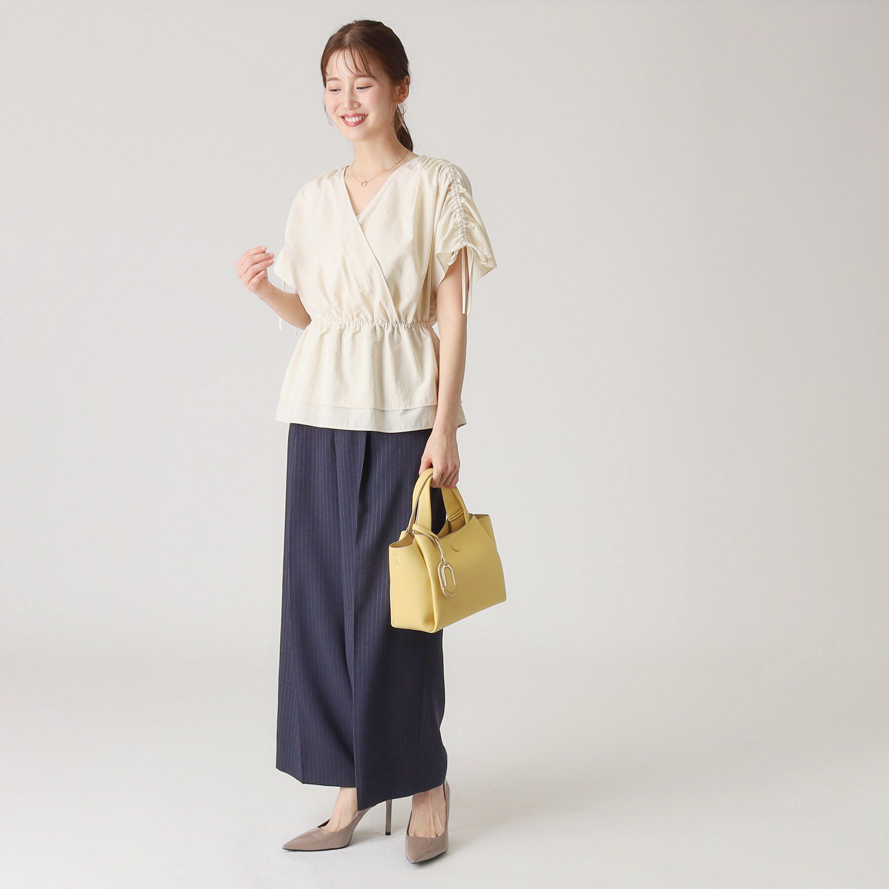 COUP DE CHANCE「【洗える／日本製】カシュクールタイプのギャザーブラウス」|シャツ・ブラウス|