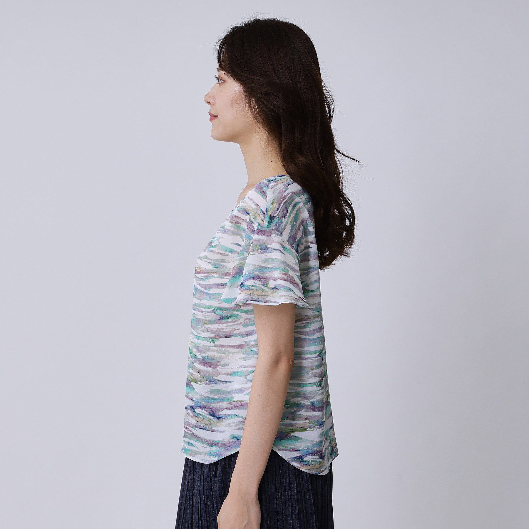 COUP DE CHANCE「【手洗い可／日本製】プリント柄ブラウス」|シャツ・ブラウス|