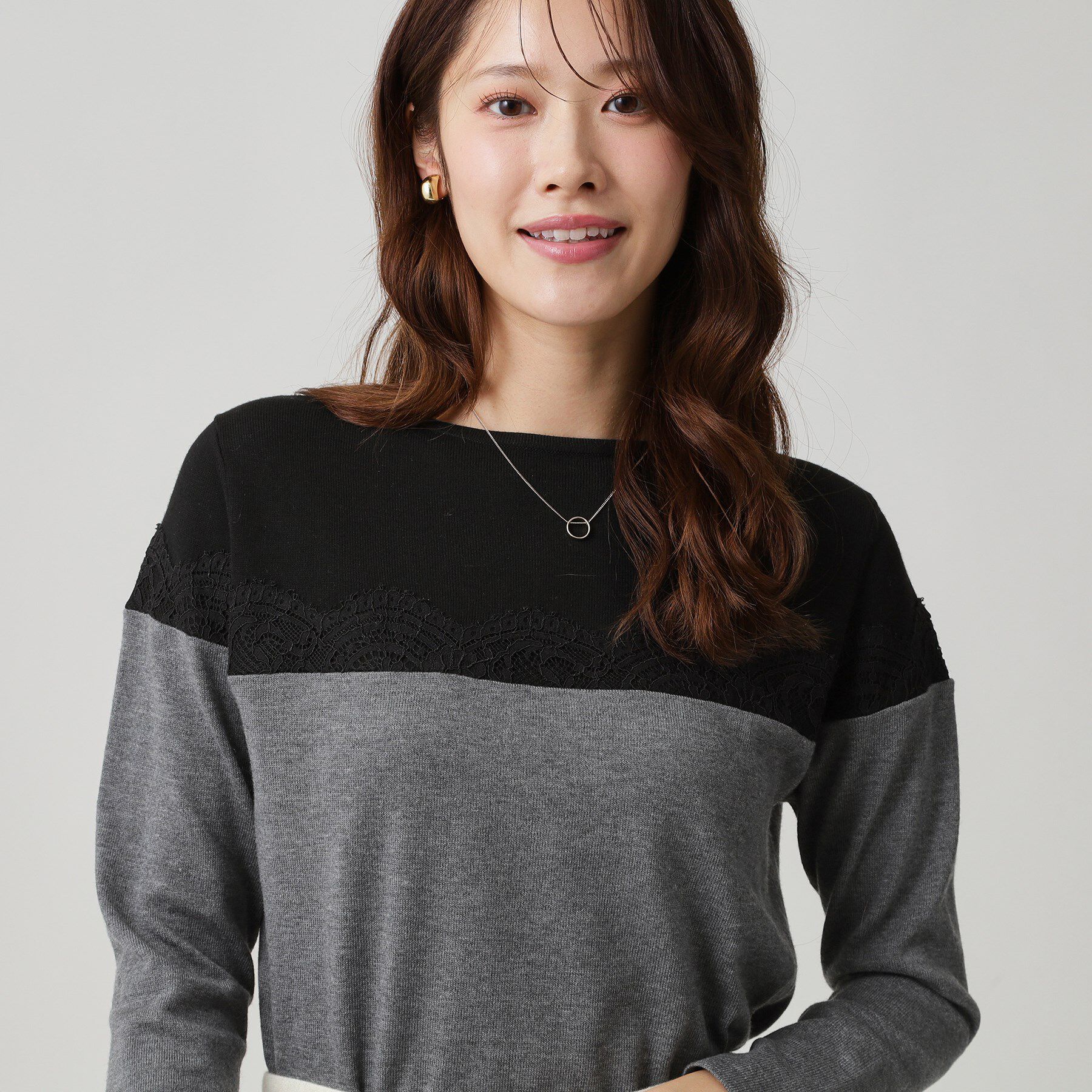 COUP DE CHANCE「【手洗い可】カラーブロックニットトップス」|ニット・セーター|