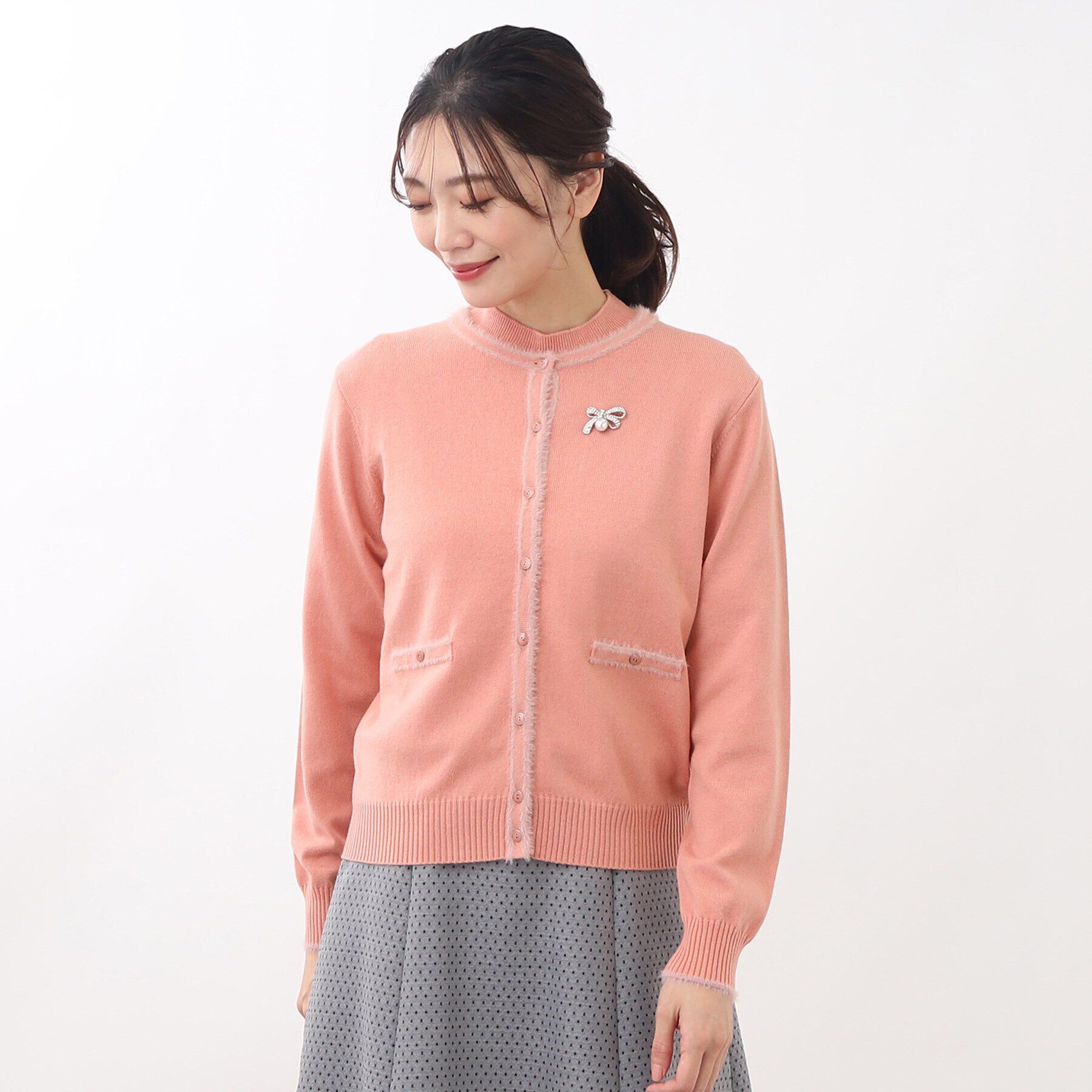 Reflect「【人気急上昇！/WEB限定カラーあり／洗える】ブローチ付きアンサンブルニット」|その他|