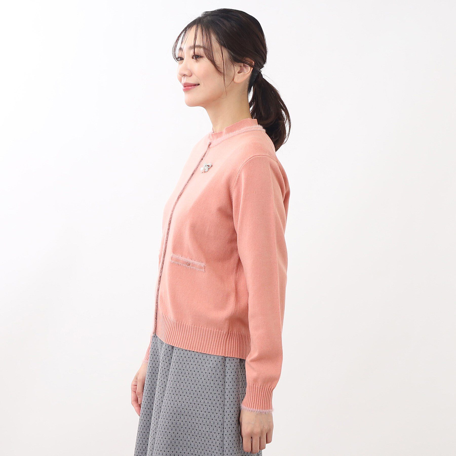 Reflect「【人気急上昇！/WEB限定カラーあり／洗える】ブローチ付きアンサンブルニット」|その他|