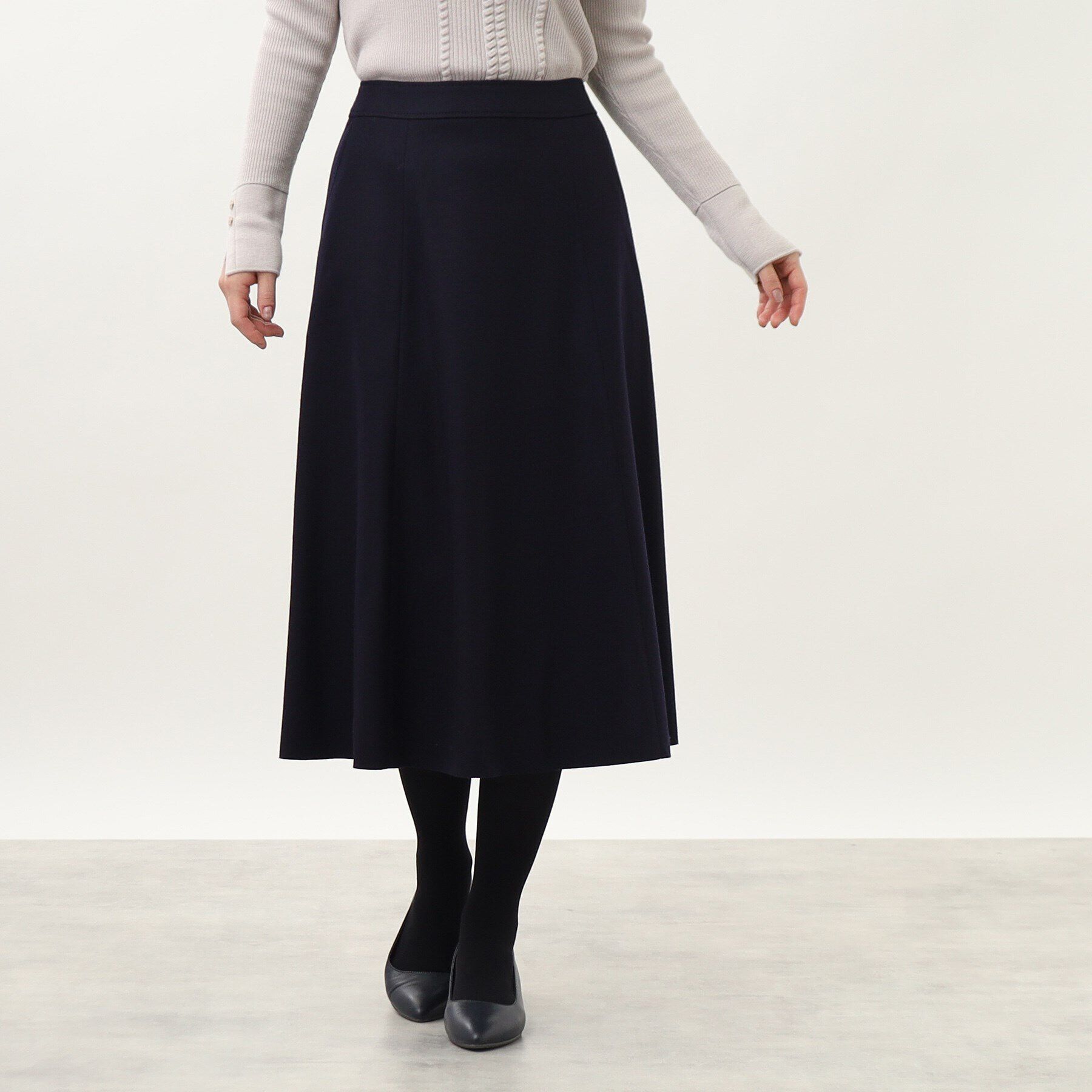 Reflect「上品シルエットフレアスカート」|スカート|