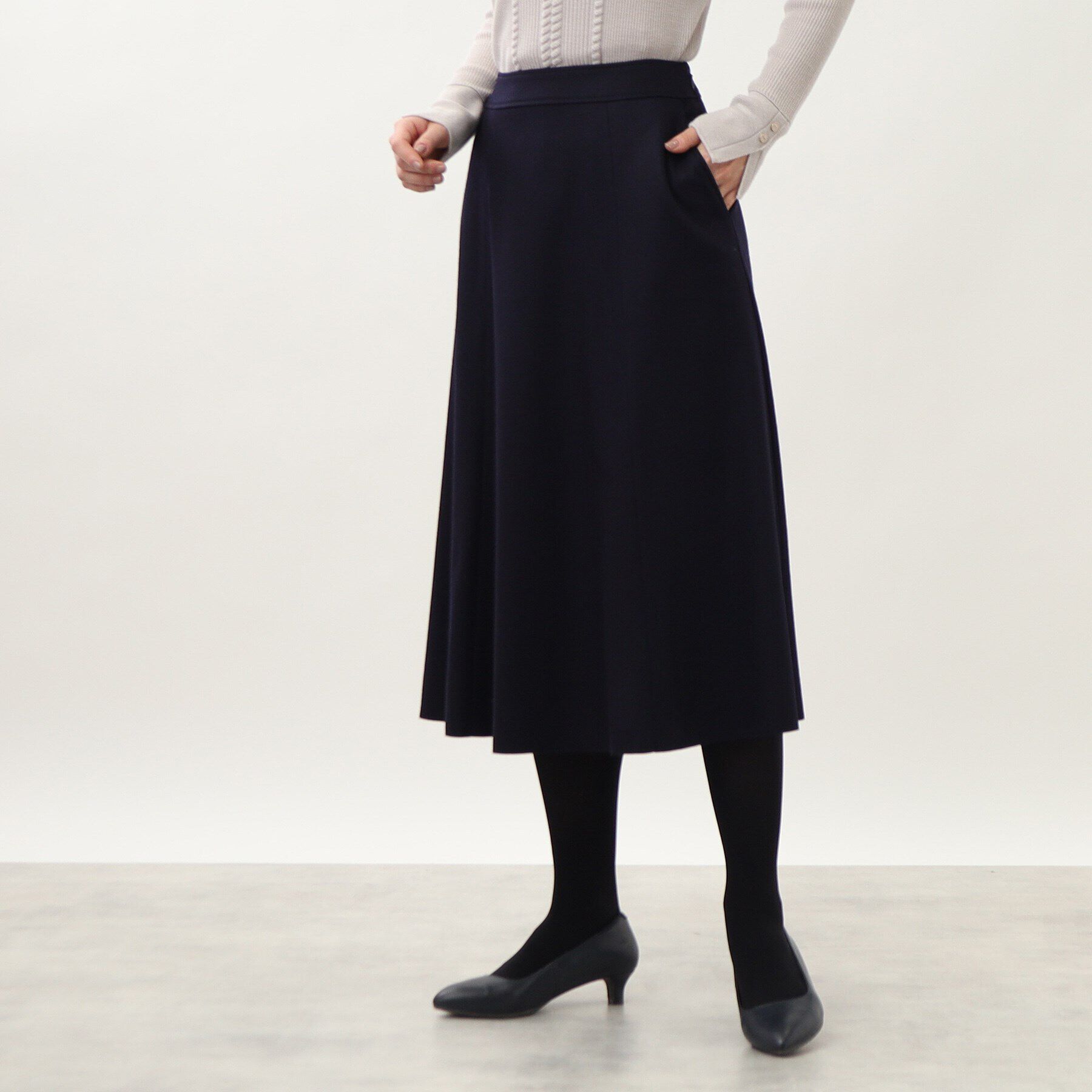 Reflect「上品シルエットフレアスカート」|スカート|