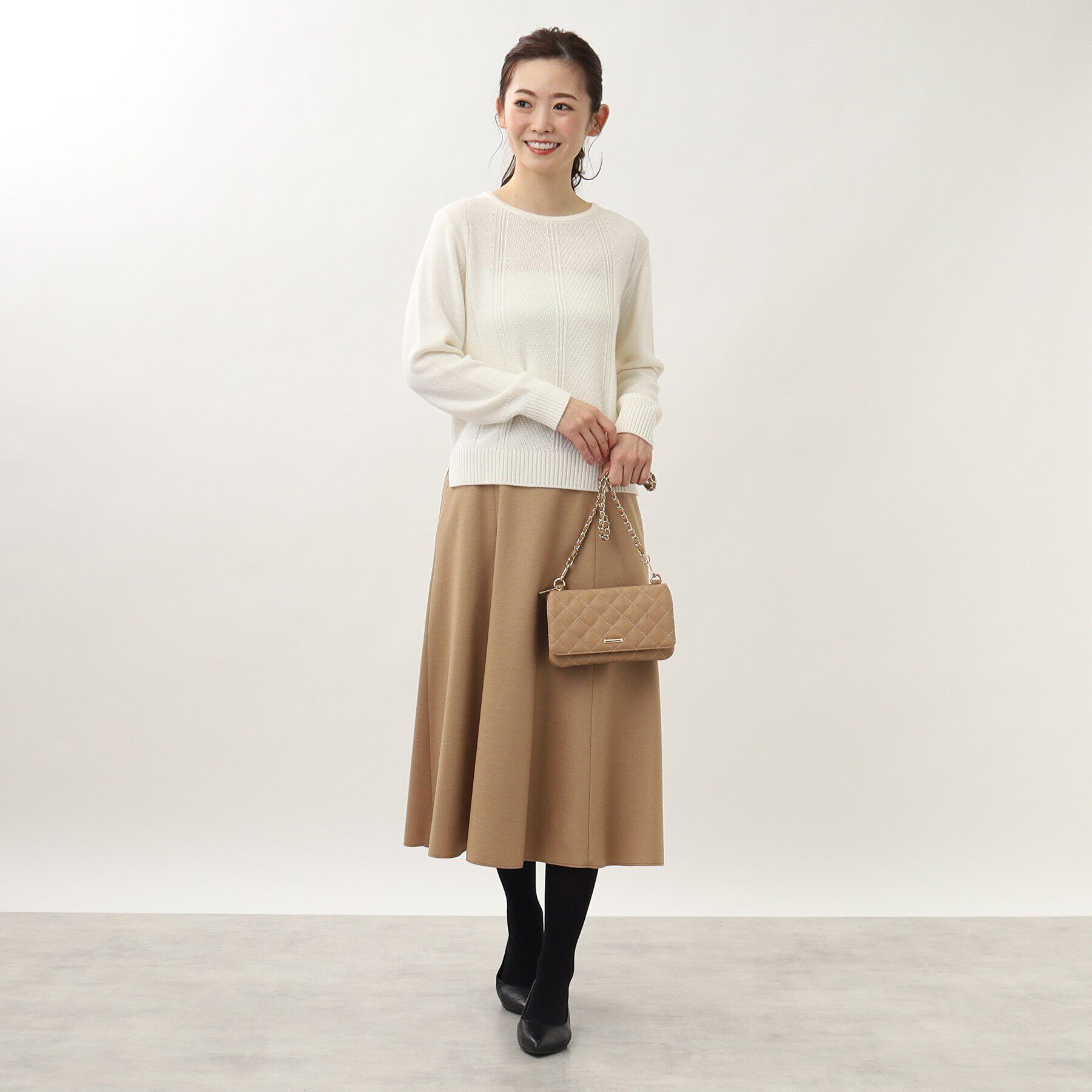 Reflect「上品シルエットフレアスカート」|スカート|