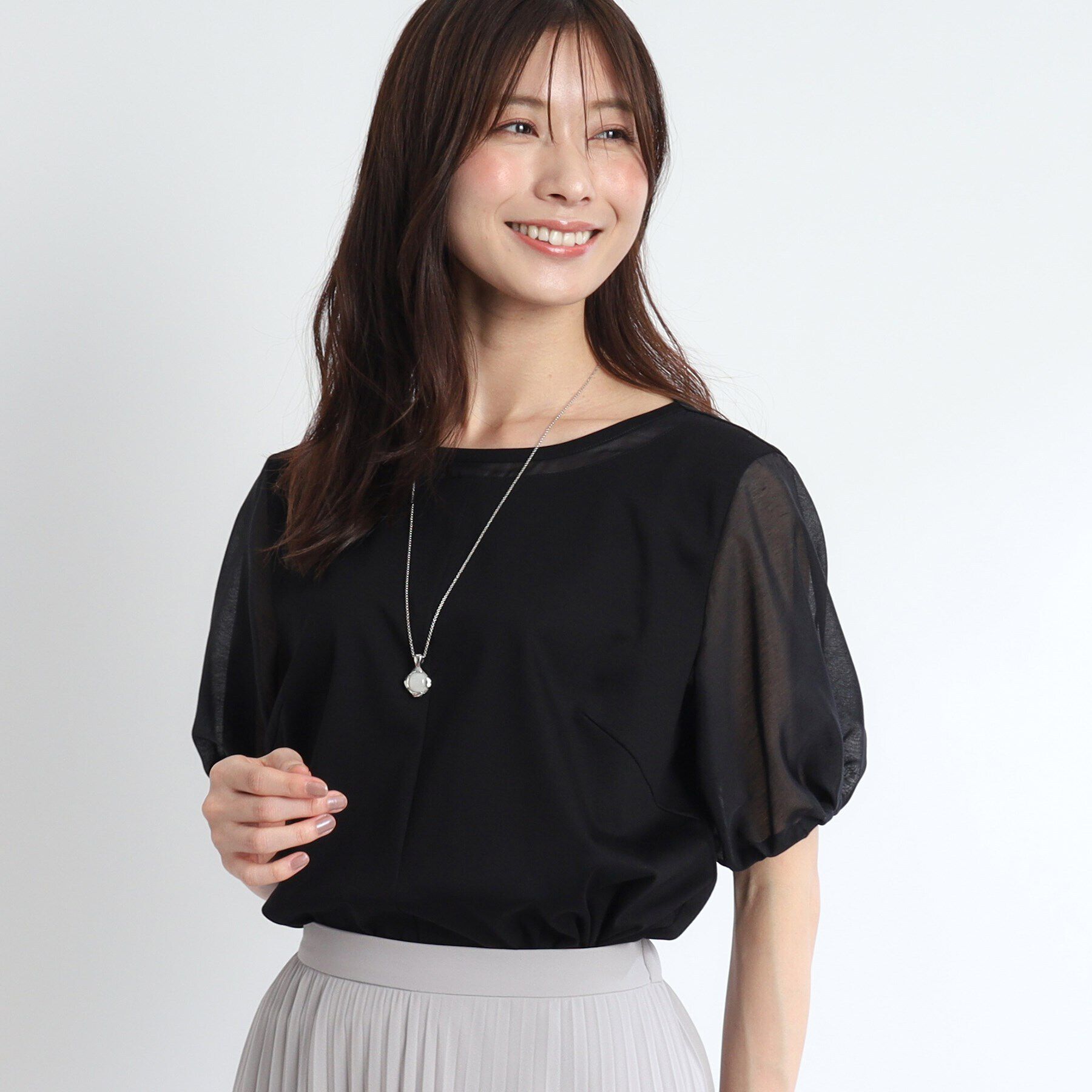 Reflect「【SALE／接触冷感／マシンウォッシュ可】シアースリーブカットソー」|Tシャツ・カットソー|